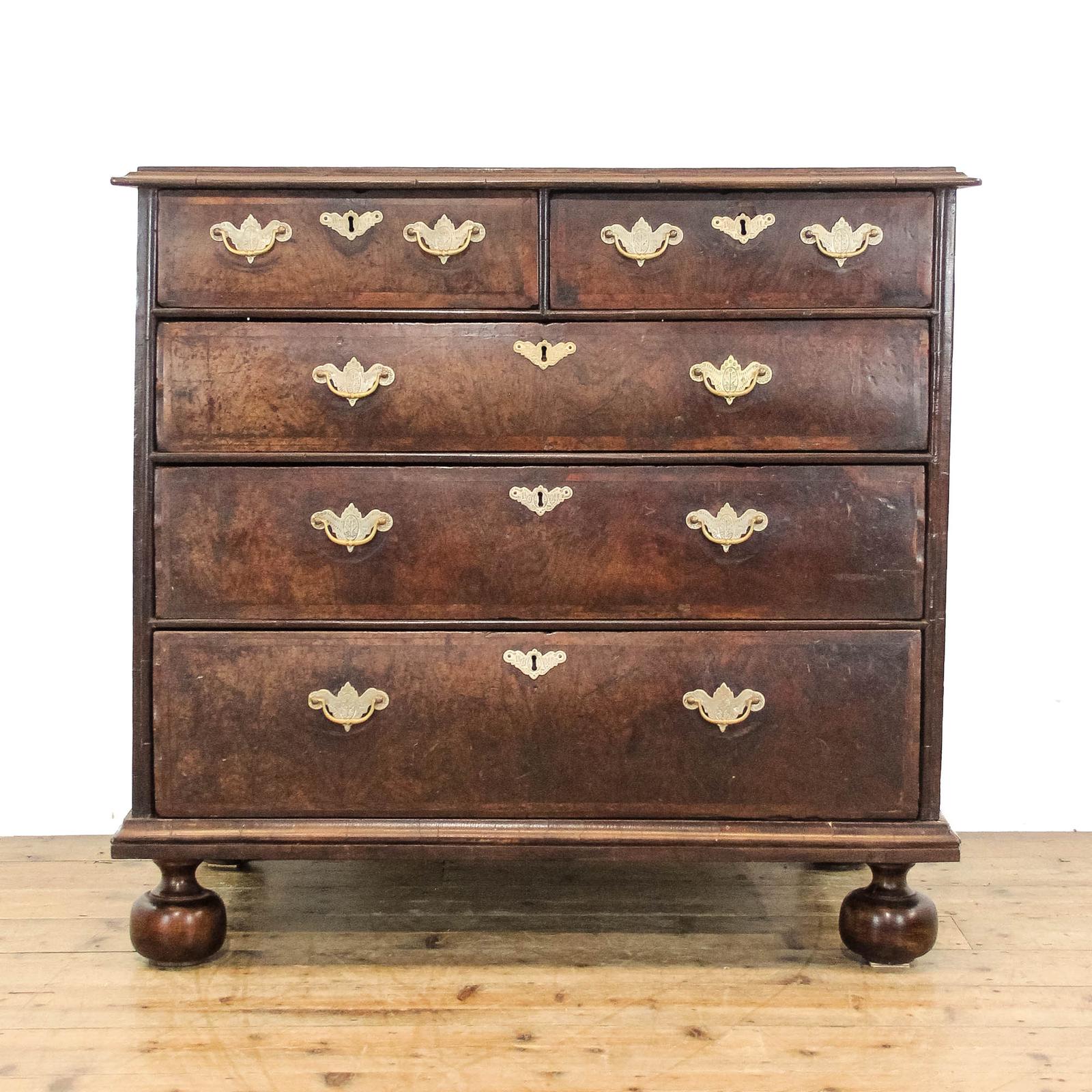 Antique Oak & Burr Walnut Chest of Drawers (1 of 9) Antique Oak & Burr Walnut Chest of Drawers (1 of 9)