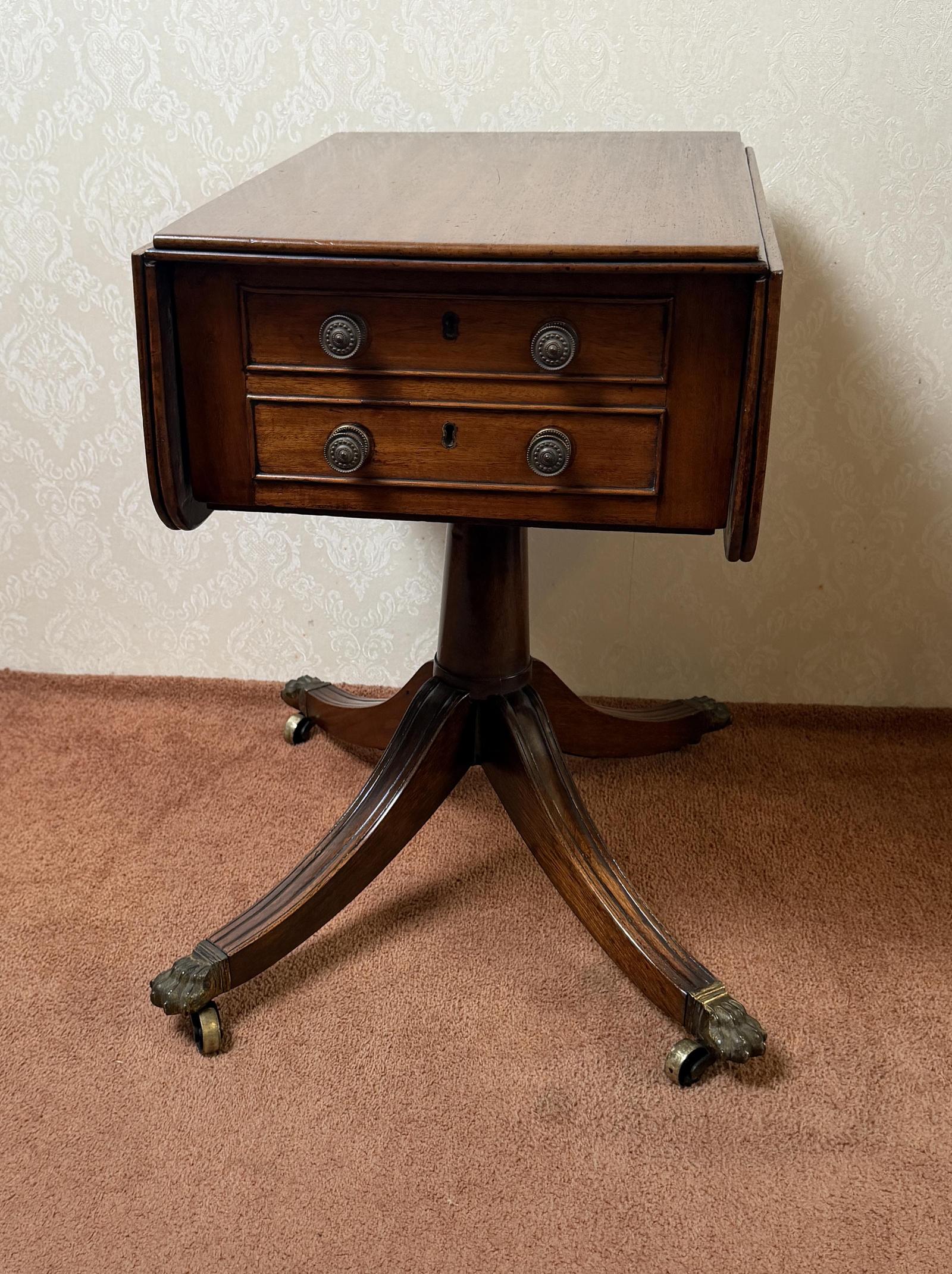 Georgian Mahogany Work Table of Unusual Low Design (1 of 6) Georgian Mahogany Work Table of Unusual Low Design (1 of 6)