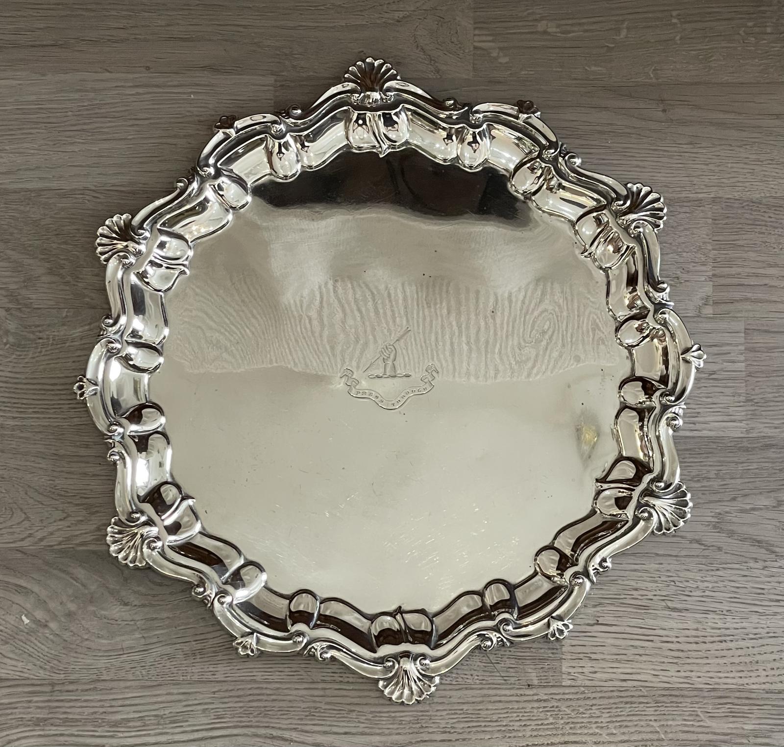 Irish Silver Salver Tray, Dublin, 1907 (1 of 5) Irish Silver Salver Tray, Dublin, 1907 (1 of 5)