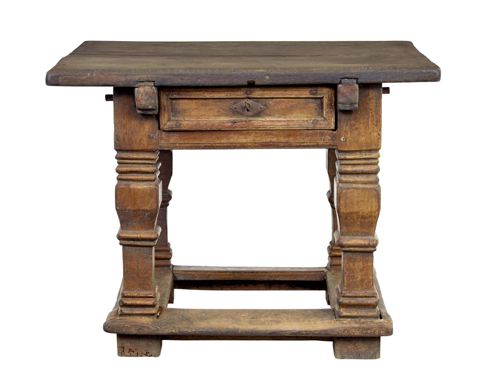 Flemish 17th Century Carved Oak Table (1 of 11)