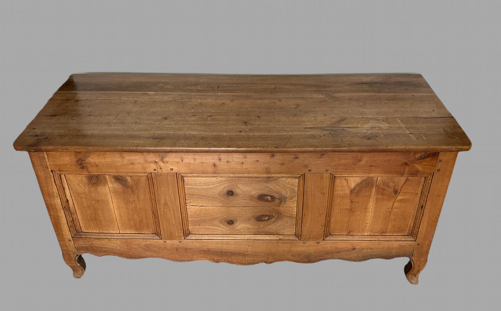 Large Fruitwood Panelled Chest (1 of 5)