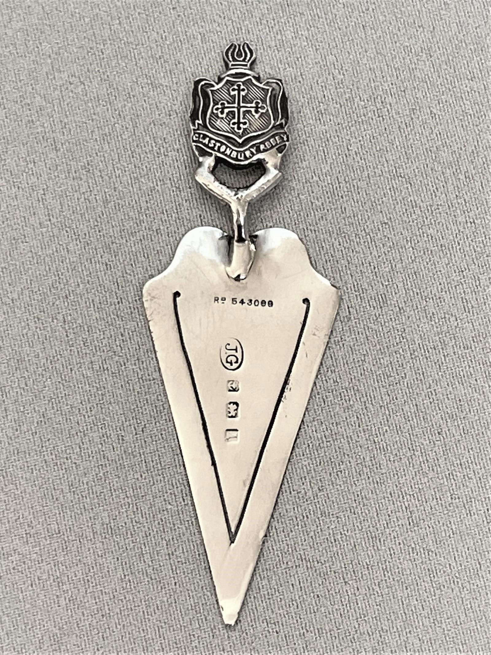 Rare Edwardian Glastonbury Abbey Silver Bookmark (1 of 4)