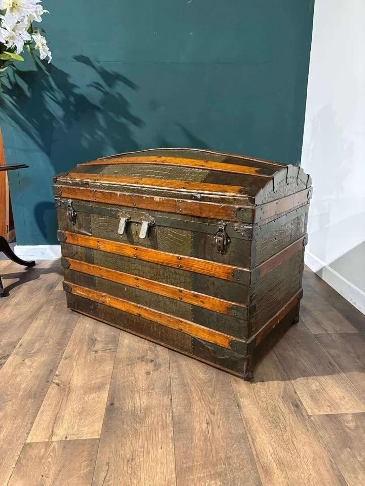 Victorian Steamer Travel Chest / Trunk (1 of 19)