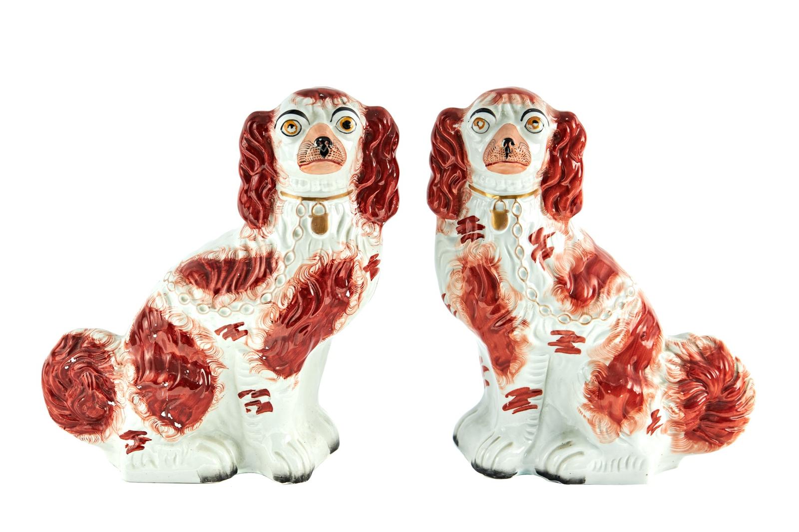 Large Pair Of Antique Staffordshire Dogs (1 of 16) Large Pair Of Antique Staffordshire Dogs (1 of 16)