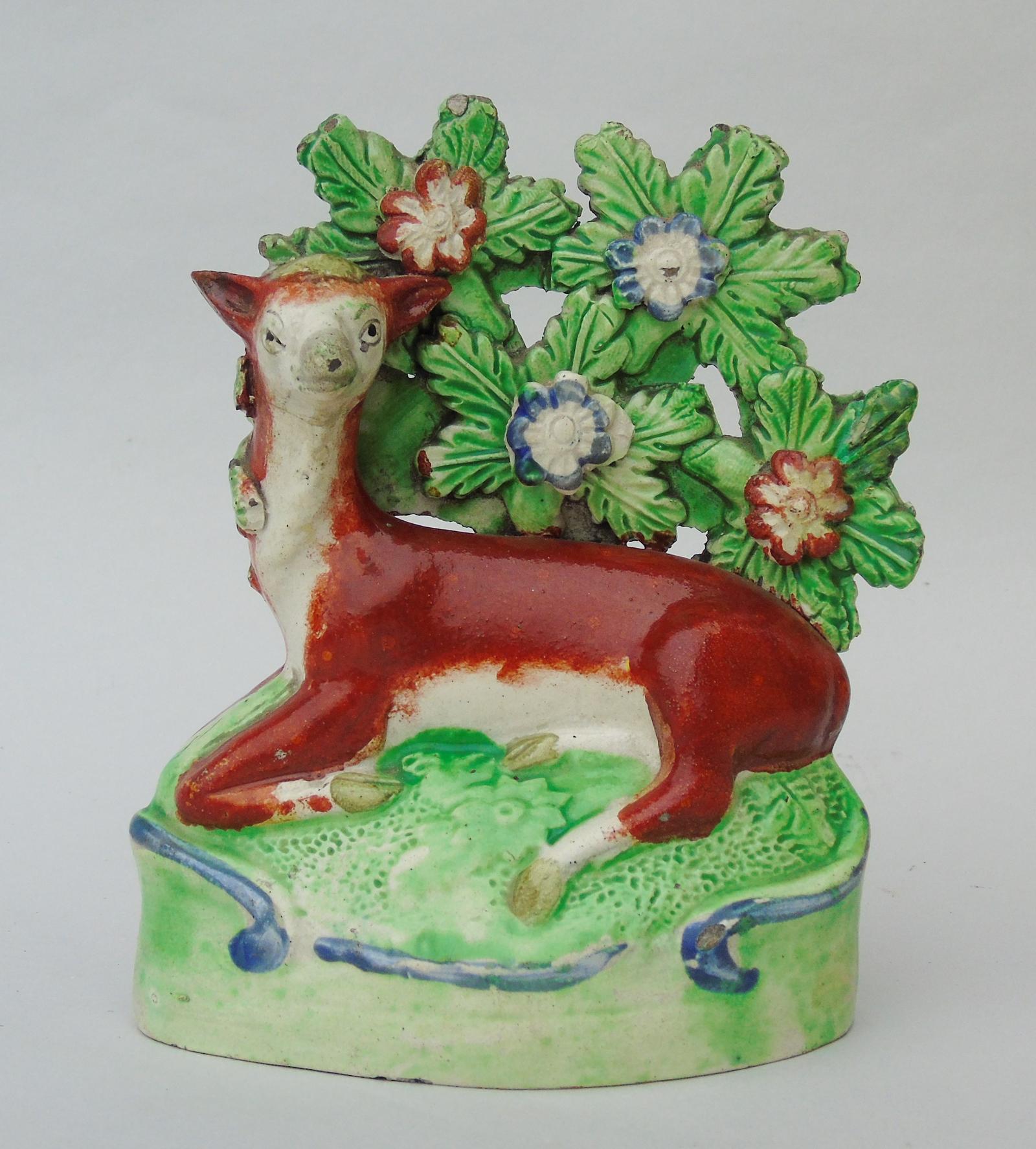 Early Staffordshire Pearlware Walton-type Doe (1 of 7)