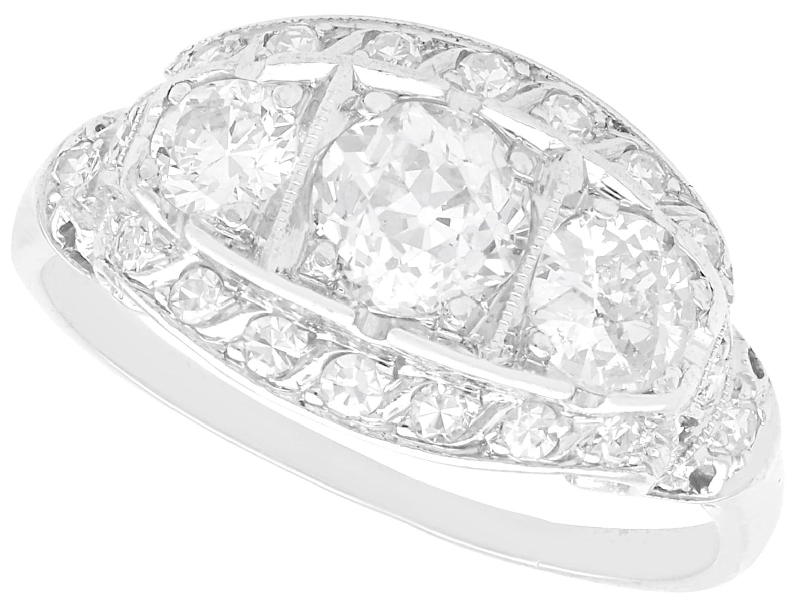 Antique 1.55ct Diamond & Platinum Ring c.1920 (1 of 12)