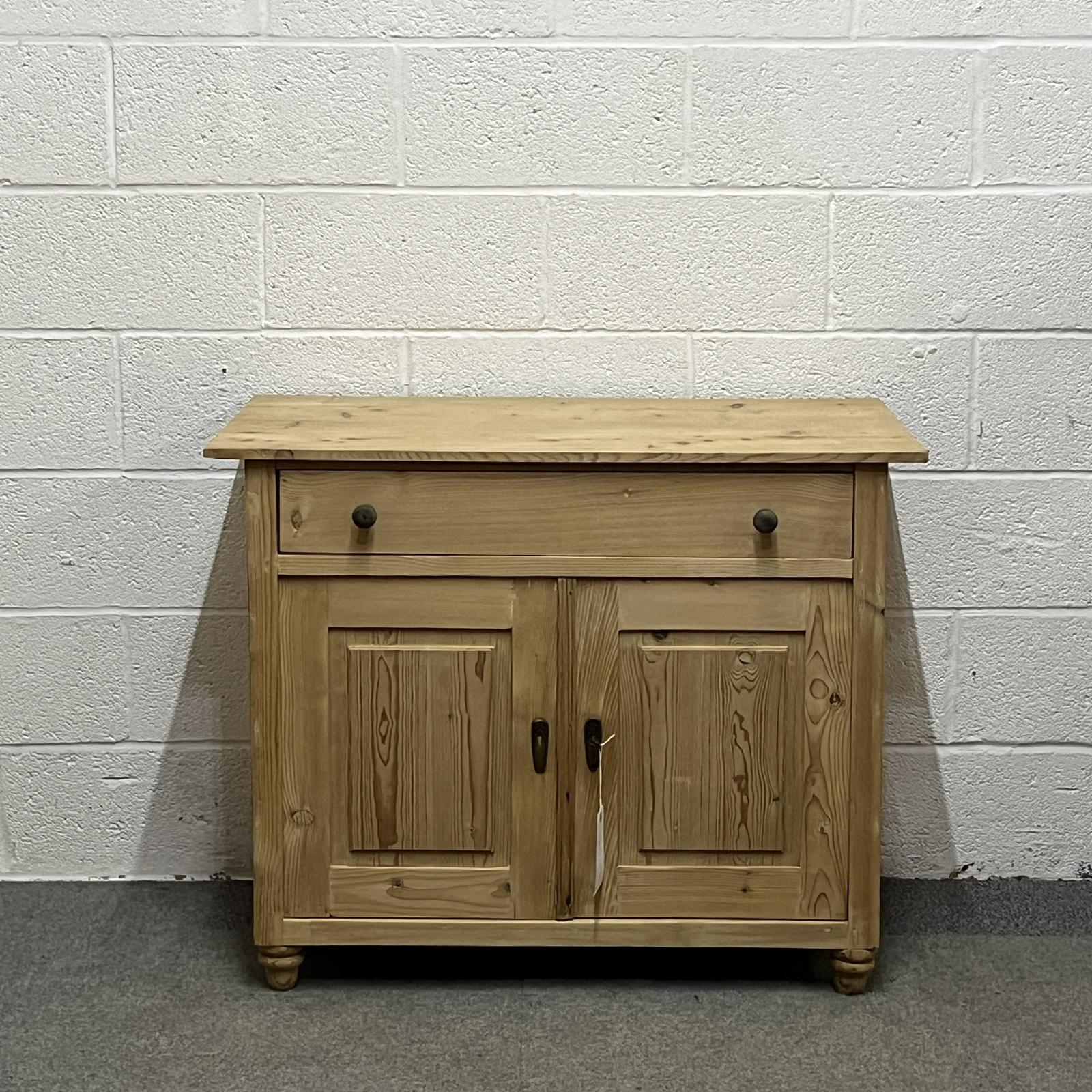 Small Antique Pine Cupboard 2 Door With Top Drawer (1 of 6) Small Antique Pine Cupboard 2 Door With Top Drawer (1 of 6)