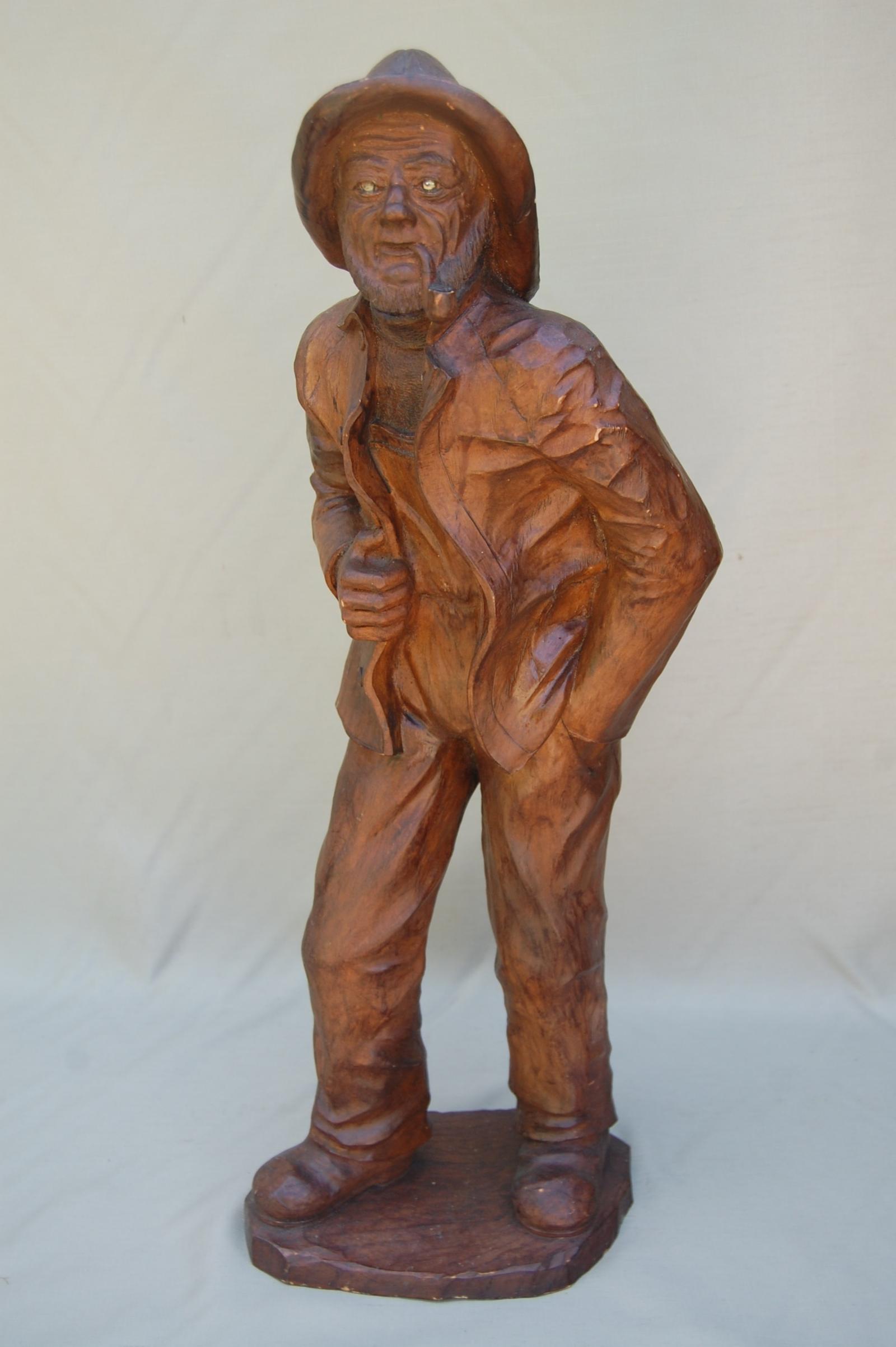 Hand Carved Statue of Breton Fisherman (1 of 8)
