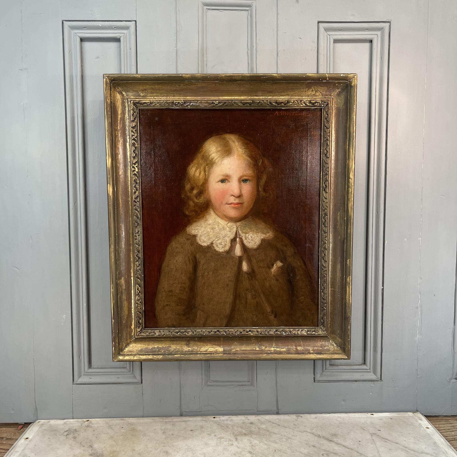 Antique Oil Painting of a Young Boy Signed A Morrison Dated 1796 (1 of 11)