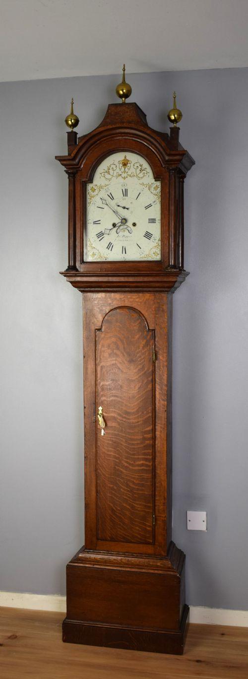 5 Pillar Georgian Grandfather Longcase Clock Light Oak with Early Inside Count Wheel 8 Day Movement (1 of 9)