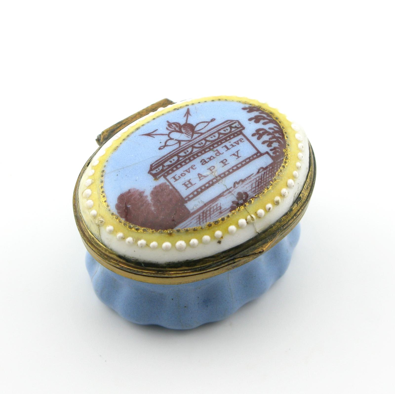 18th Century Memento Mori South Staffordshire Bilston Patch Box (1 of 13)