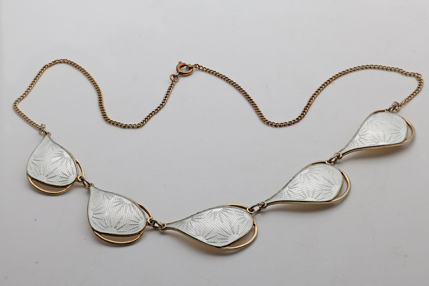 Norwegian Silver and Enamel Necklace by Ivor Holth (1 of 2)