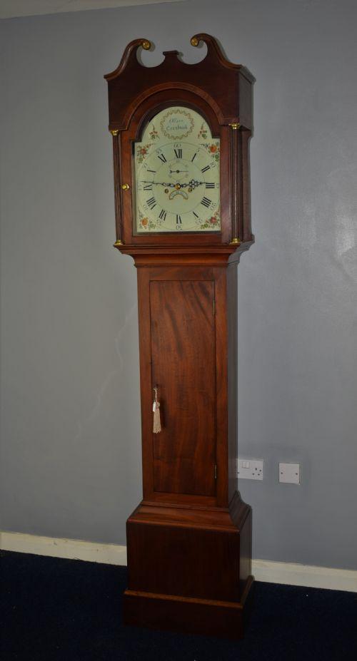 Early 19th Century Georgian Mahogany 8 Day Small Grandfather Longcase Clock (1 of 18)