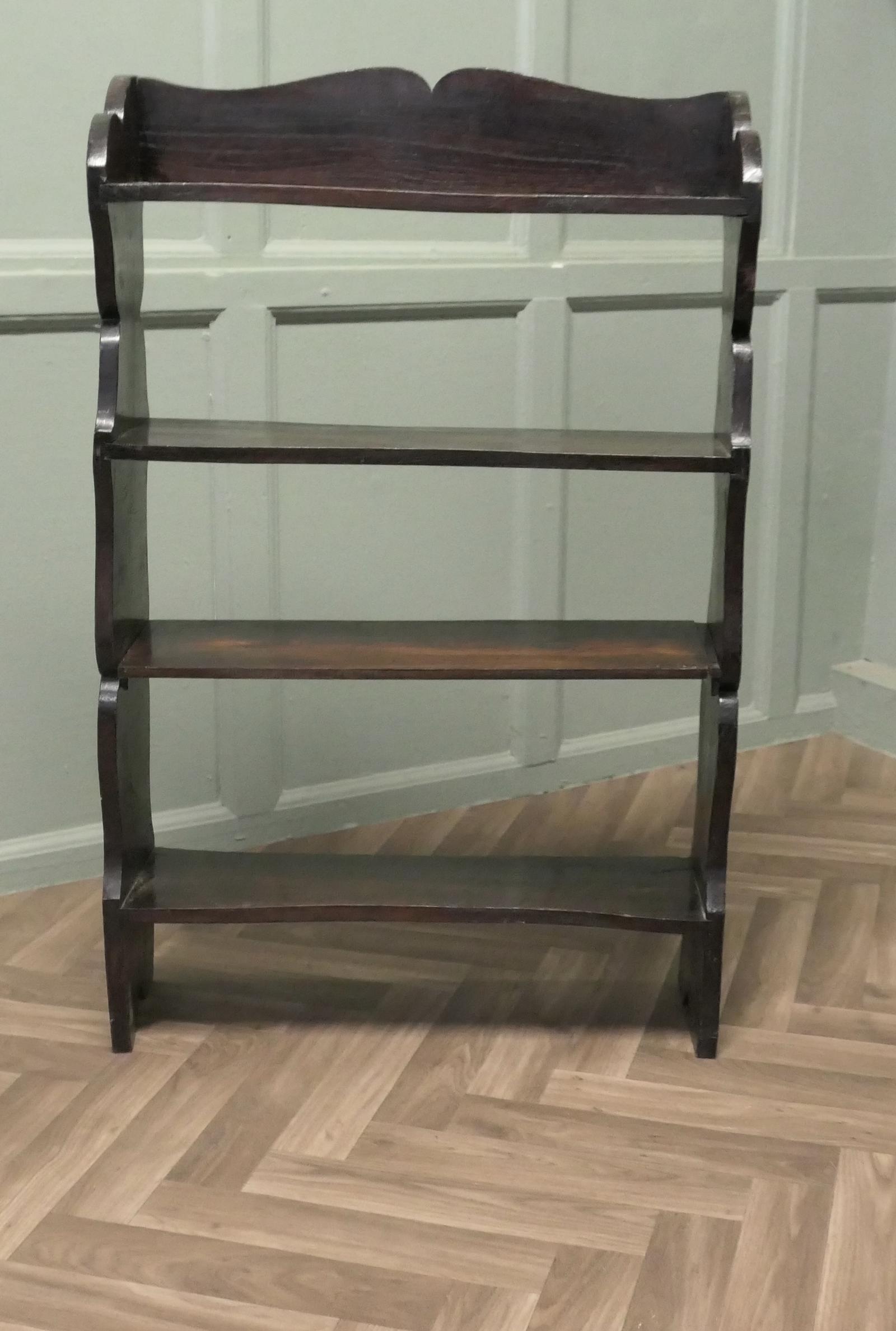 Arts & Crafts Open Front Elm Bookcase (1 of 6)