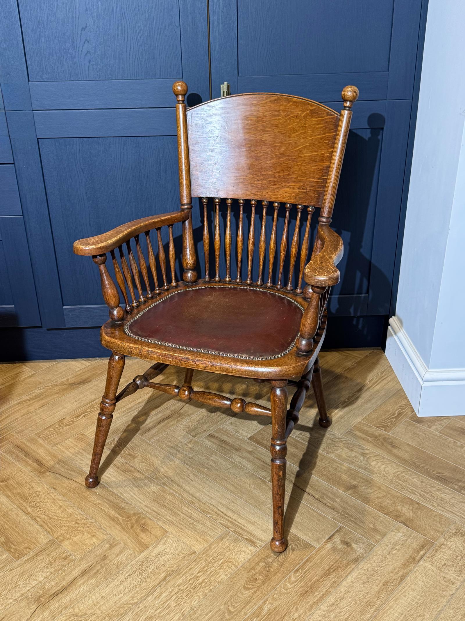 Arts & Crafts Oak Chair in the Manner of William Birch (1 of 6) Arts & Crafts Oak Chair in the Manner of William Birch (1 of 6)