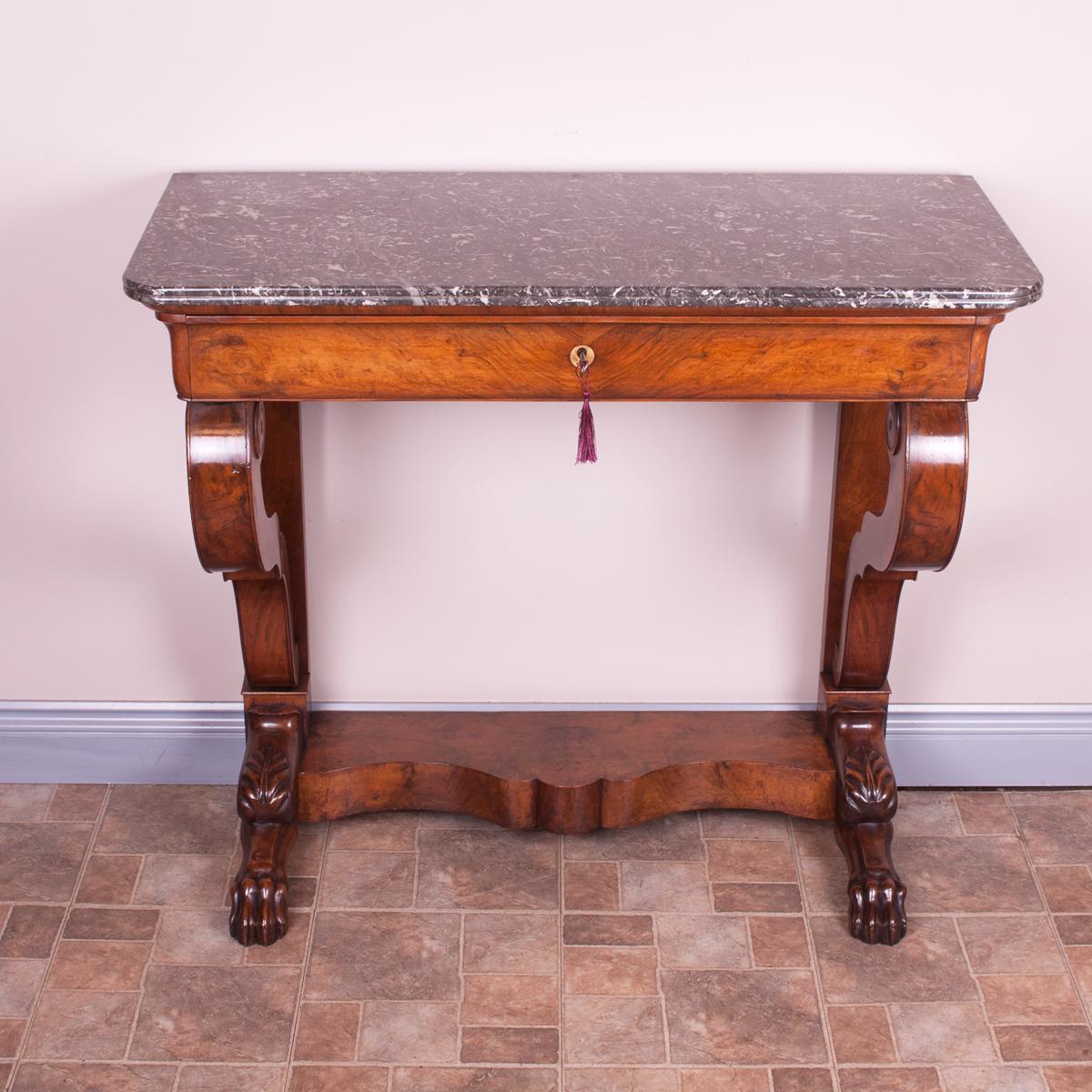 19th Century French Walnut Console Table (1 of 14)