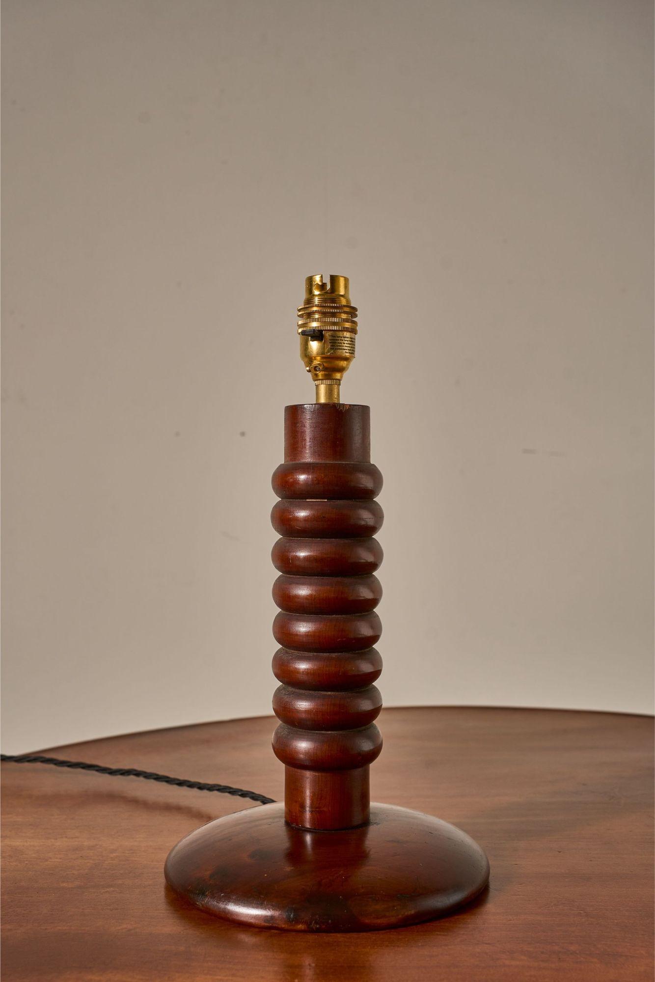 Mid 20th Century Solid Cherrywood Table Lamp (1 of 4) Mid 20th Century Solid Cherrywood Table Lamp (1 of 4)