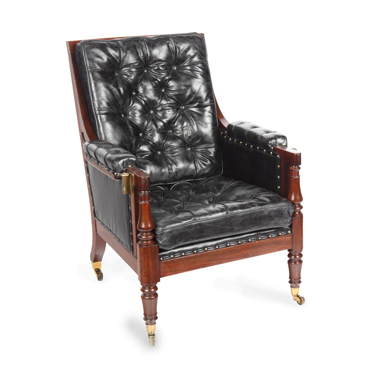 Regency Mahogany Library Chair (1 of 7)