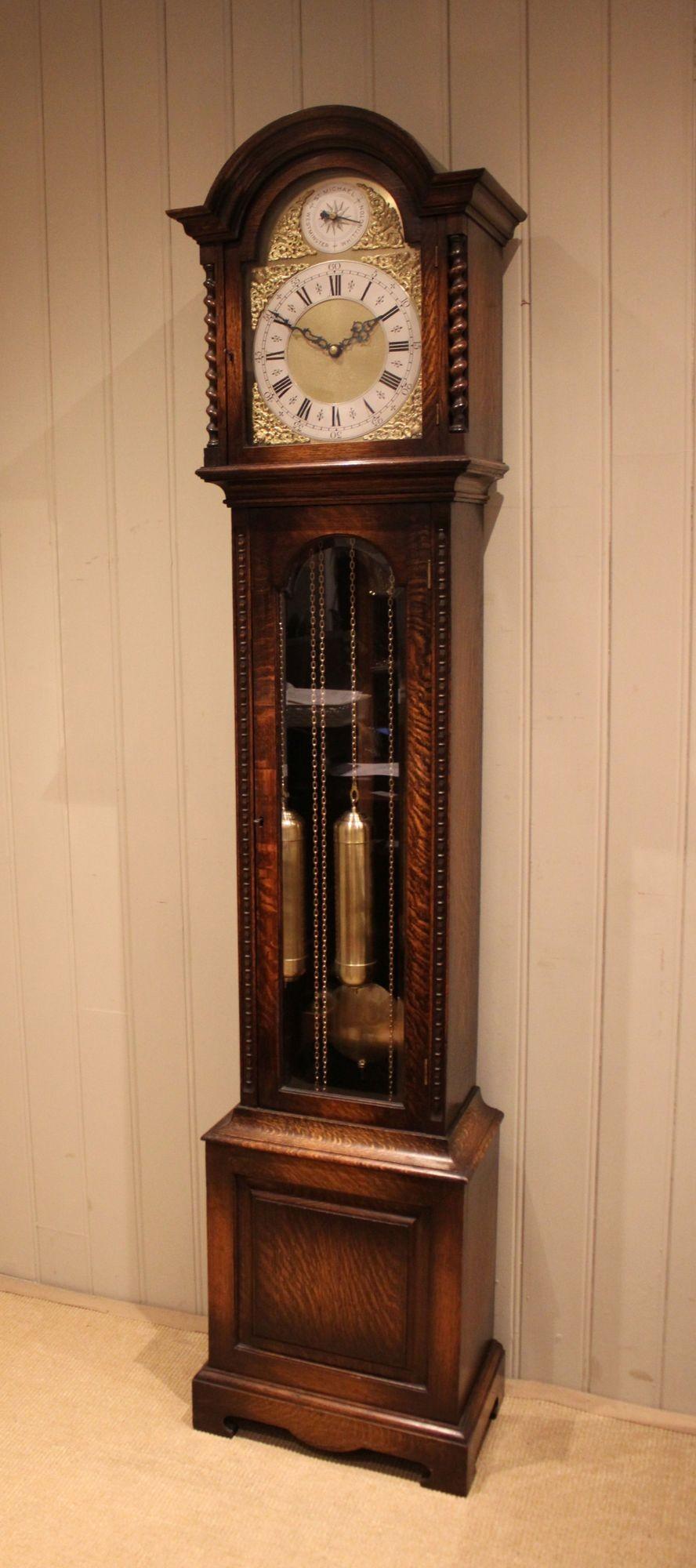 Oak Triple Chime Longcase Clock (1 of 12)