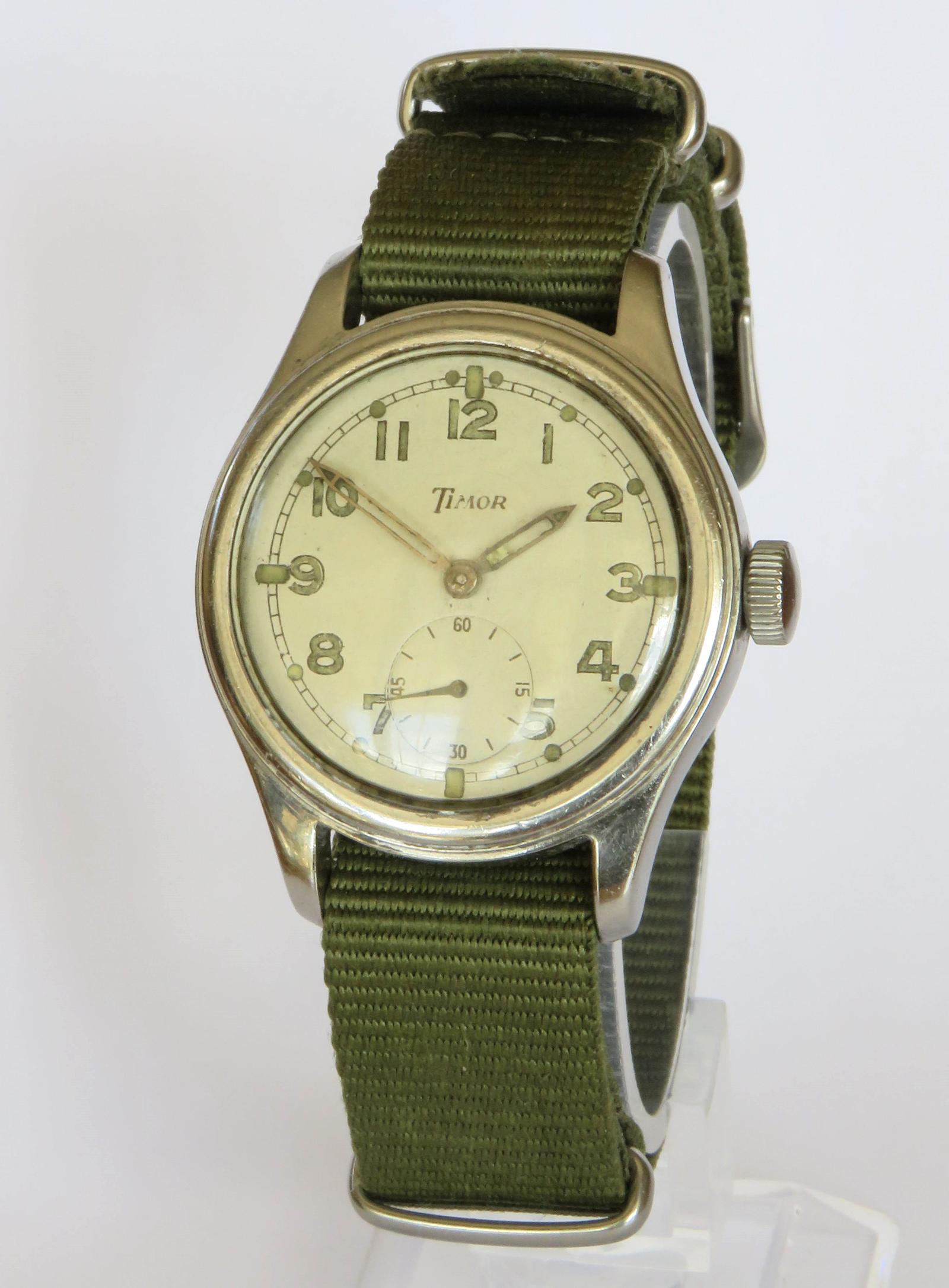 Watch: Gents 1940s Timor WWW Military Wrist Watch (1 of 5)