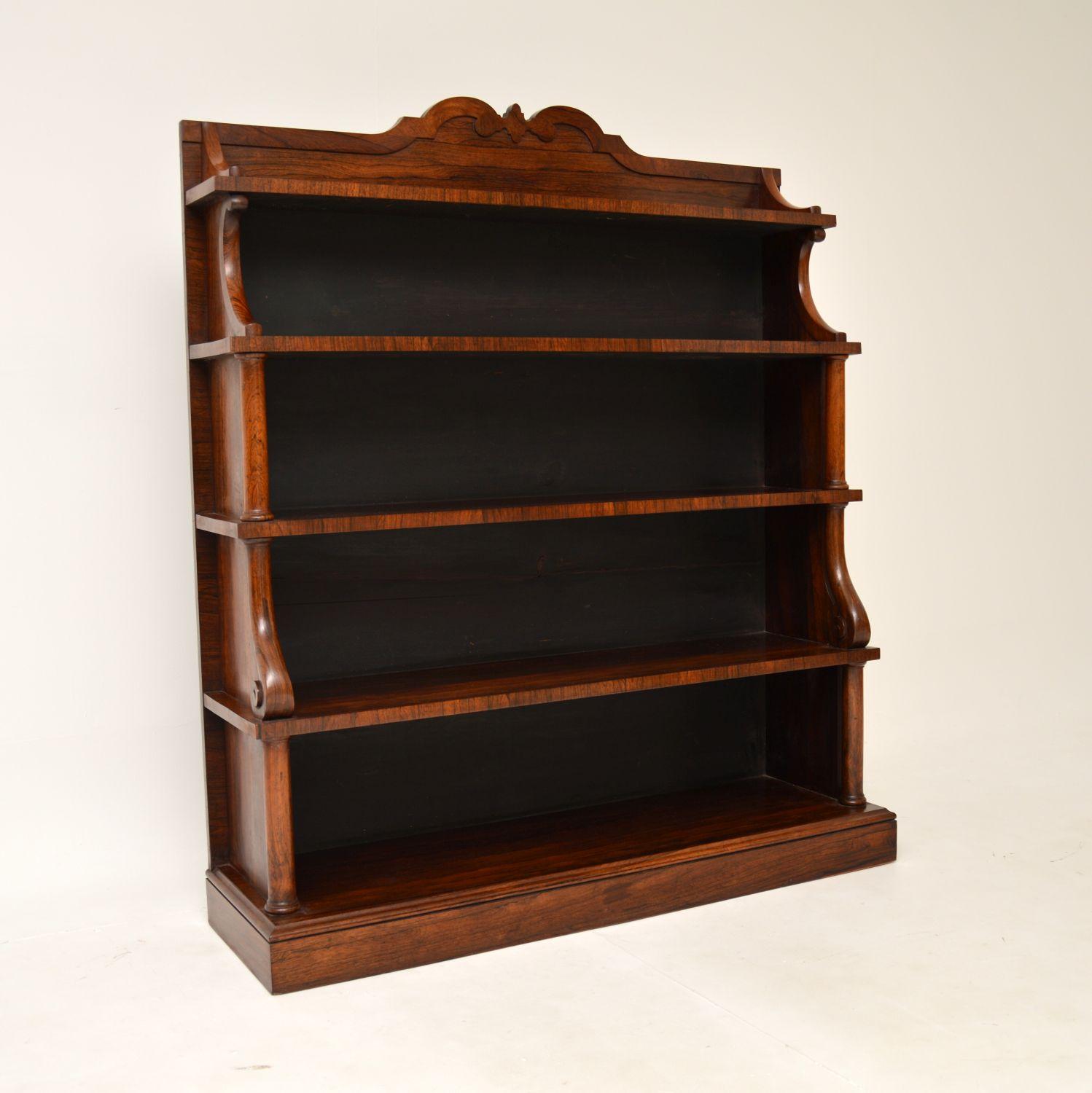 Antique William IV Rosewood Open Bookcase (1 of 11)