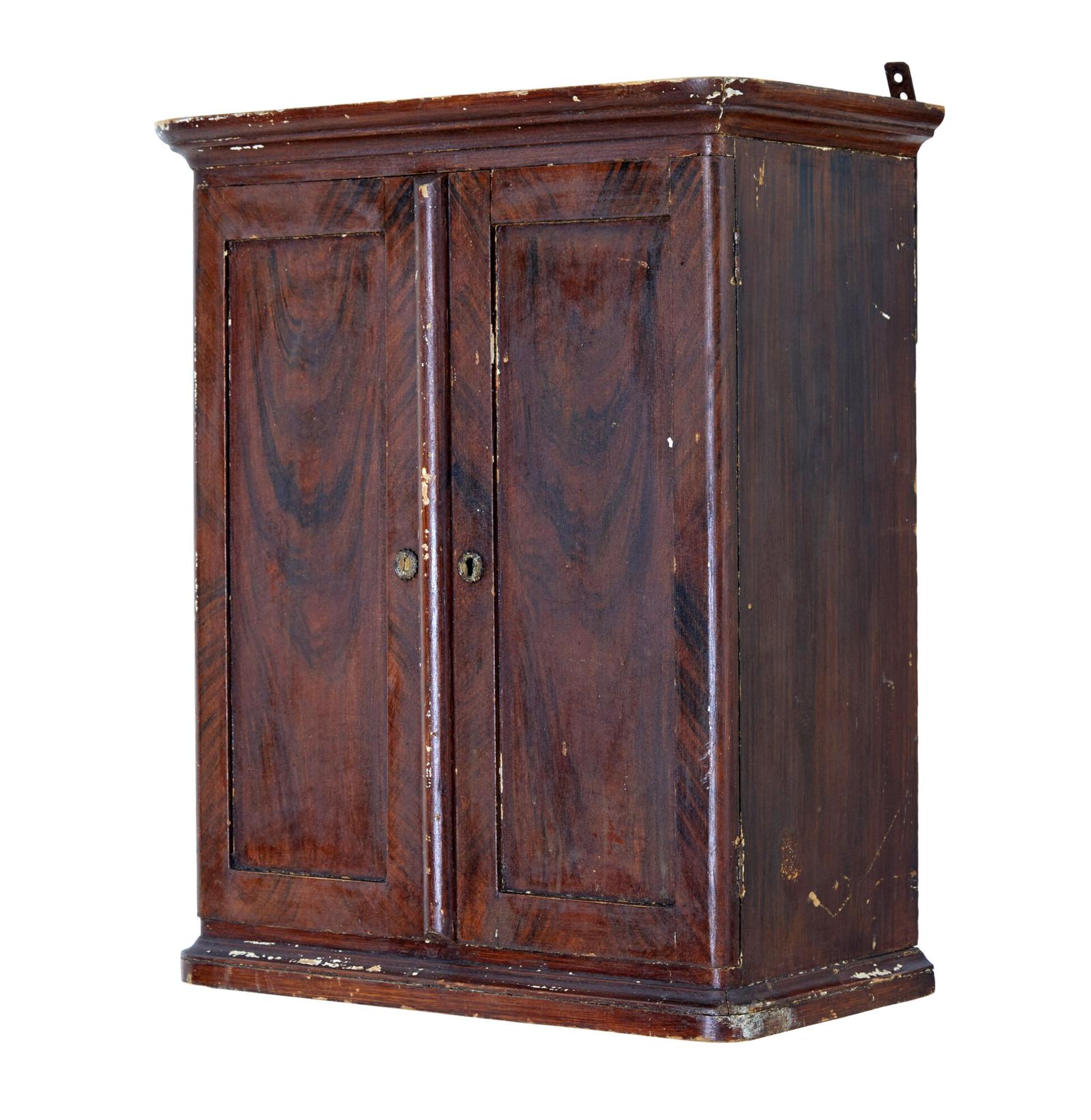 19th Century Scandinavian Painted Wall Cabinet (1 of 7)