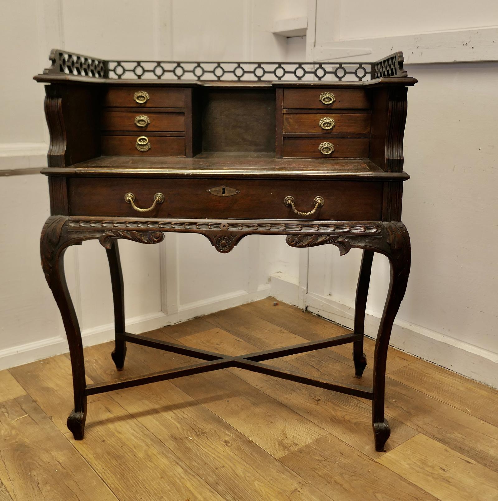 Chinese Chippendale Style Carleton House Desk (1 of 9)
