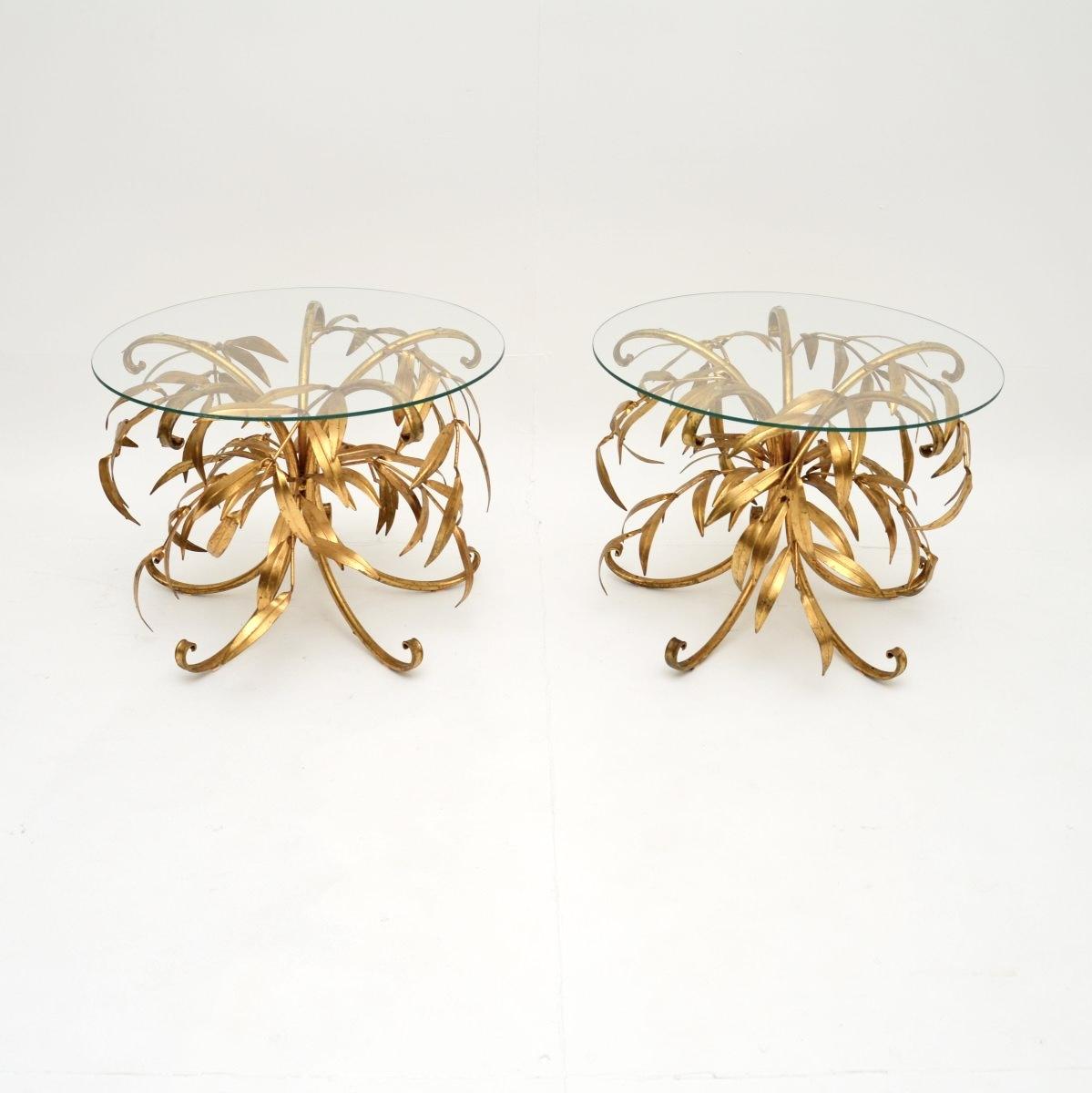 Pair of Vintage Gilt Metal Side Tables by Hans Kogl (1 of 10)