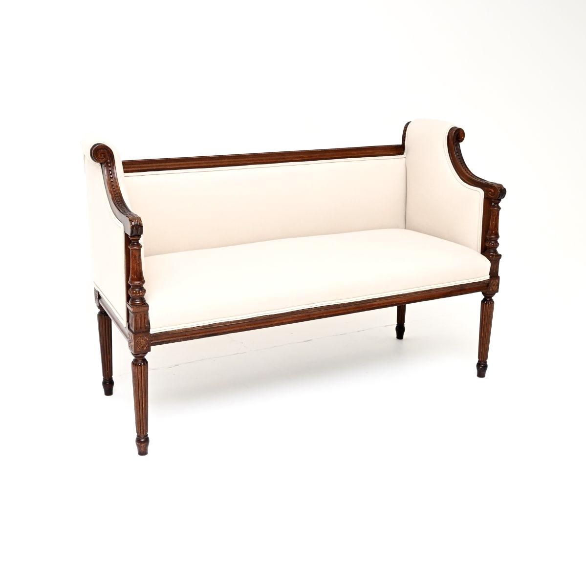 Antique French Scroll End Settee (1 of 10) Antique French Scroll End Settee (1 of 10)