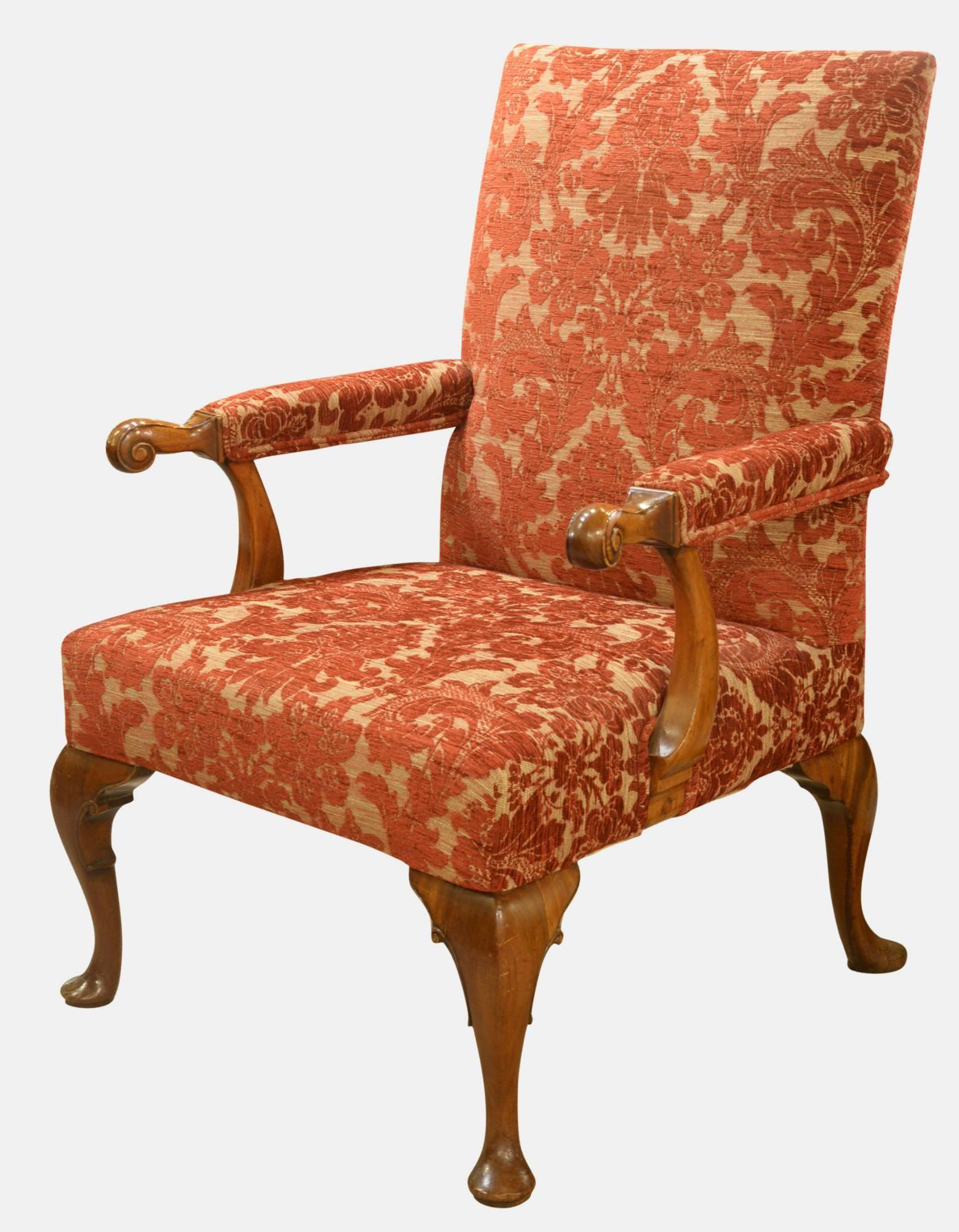 George I Style Open Armchair c.1900 (1 of 1) George I Style Open Armchair c.1900 (1 of 1)