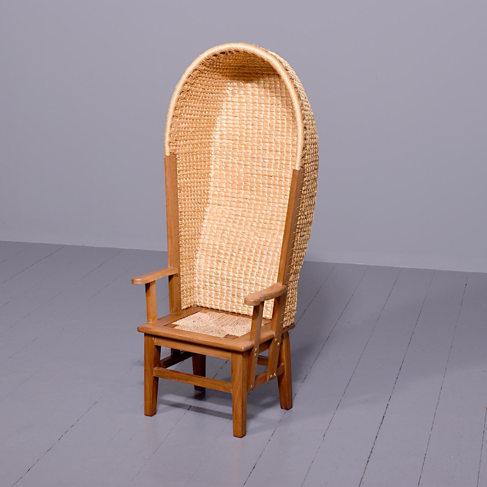 Scottish Child's Walnut Framed Hooded Orkney Chair (1 of 10)