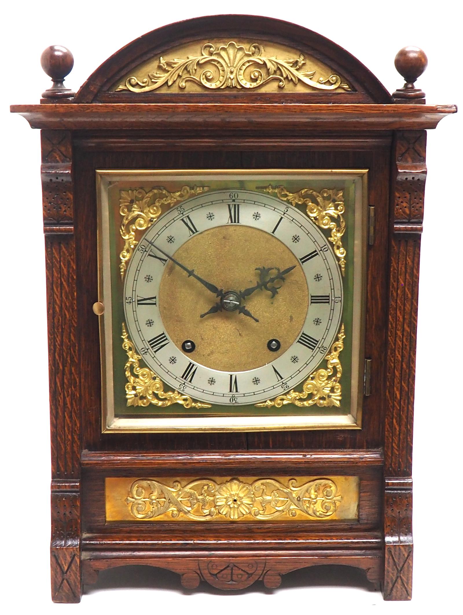 Ormolu & Oak Cased Arched Bracket Clock by W&H (1 of 11) Ormolu & Oak Cased Arched Bracket Clock by W&H (1 of 11)