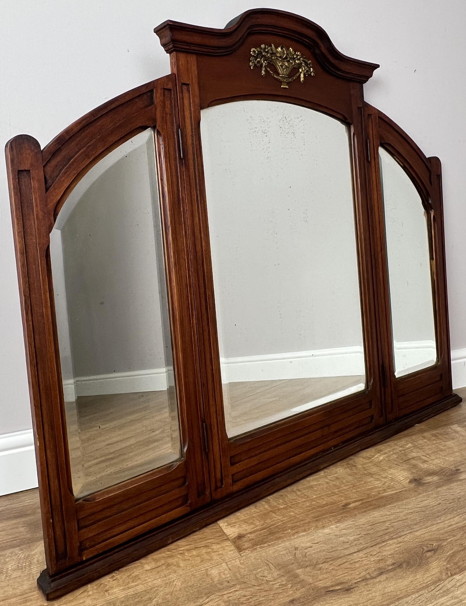 Mirror Antique French Style Walnut Triple Folding Dressing Table Mirror (1 of 11) Mirror Antique French Style Walnut Triple Folding Dressing Table Mirror (1 of 11)