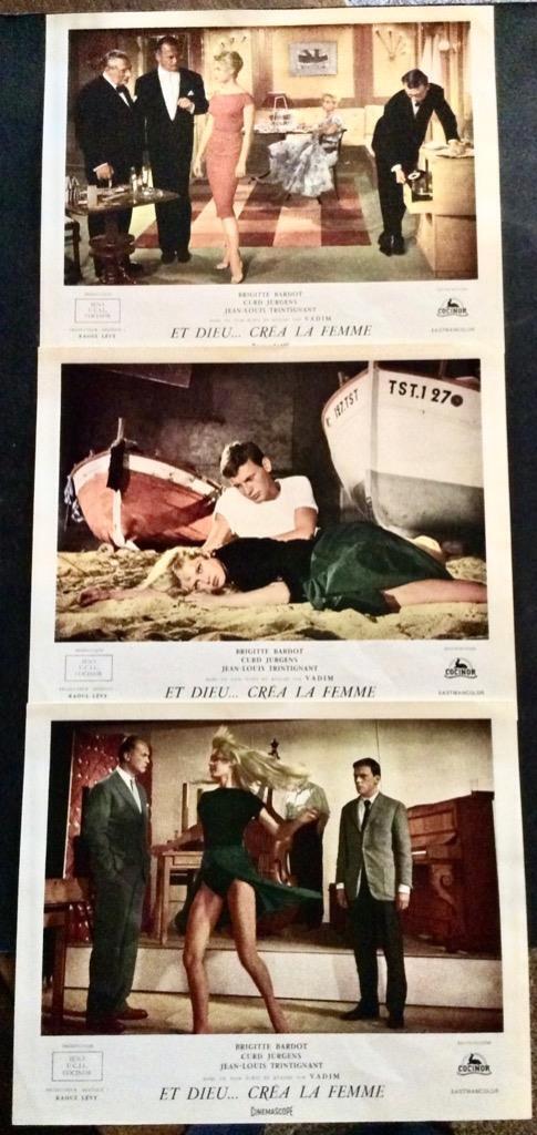 1956 Original Brigitte Bardot Film Poster Collection x 3 And Man Created Woman (1 of 4)