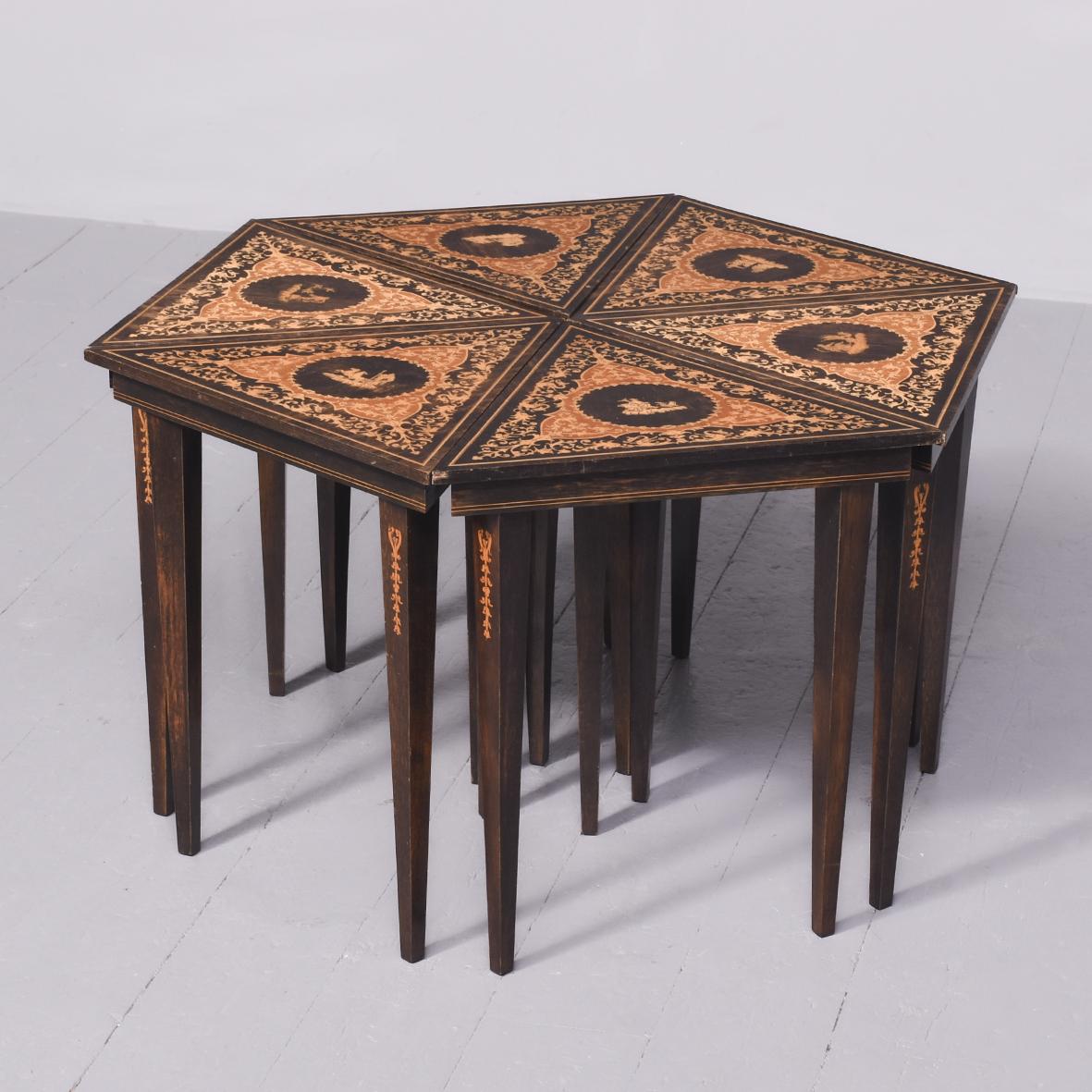 Set of 6 Sorrento Italian Inlaid Occasional Tables (1 of 11)