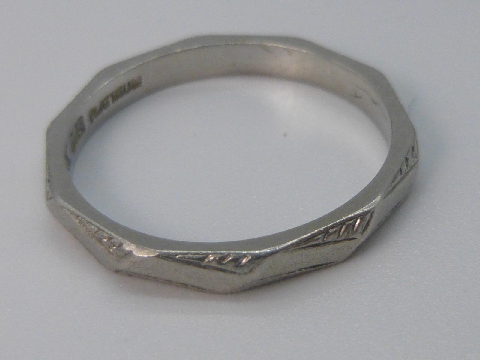 Art Deco Platinum Band (1 of 5)