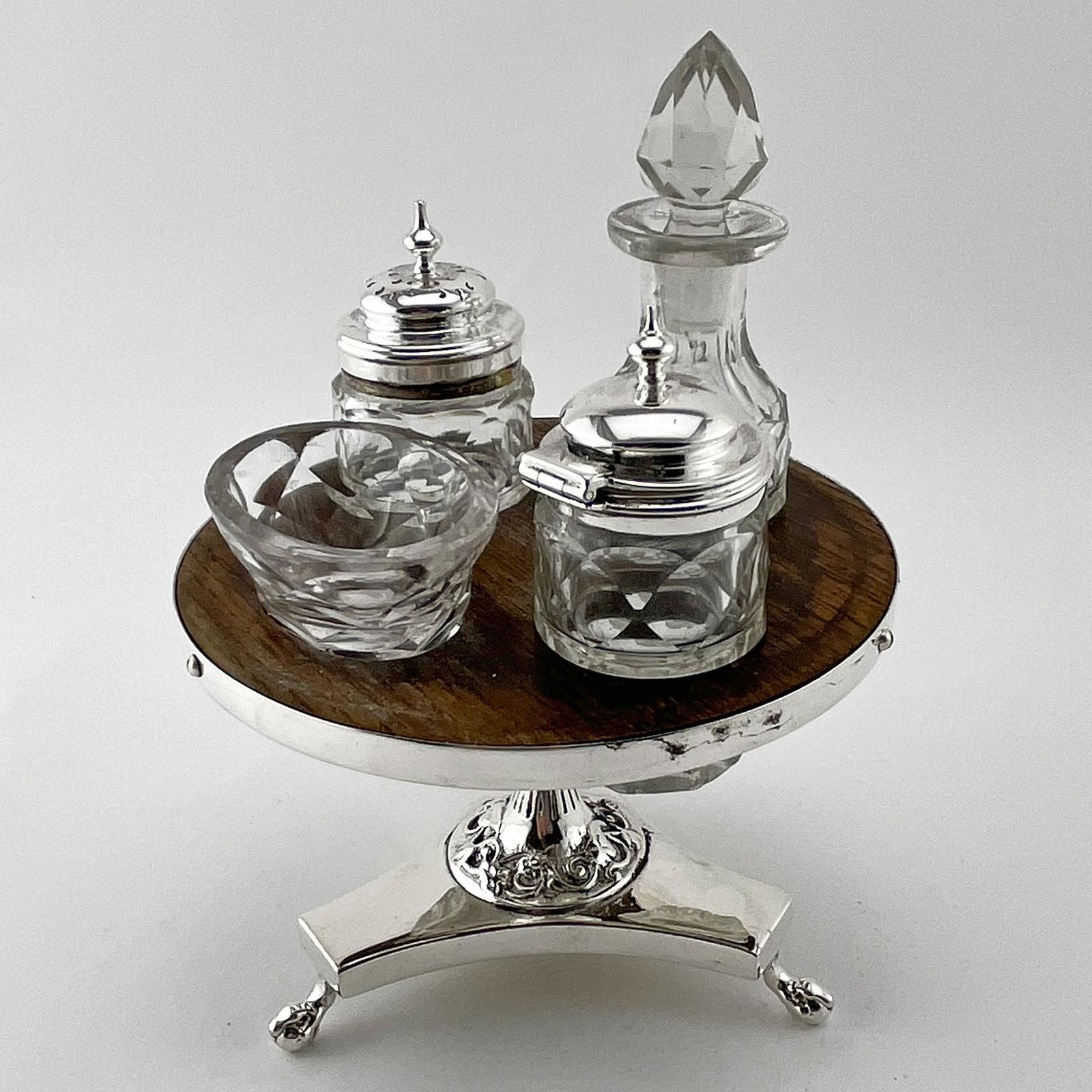 Victorian Oak & Silver Plated Pedestal Base Table Shaped Cruet Set (1 of 6) Victorian Oak & Silver Plated Pedestal Base Table Shaped Cruet Set (1 of 6)
