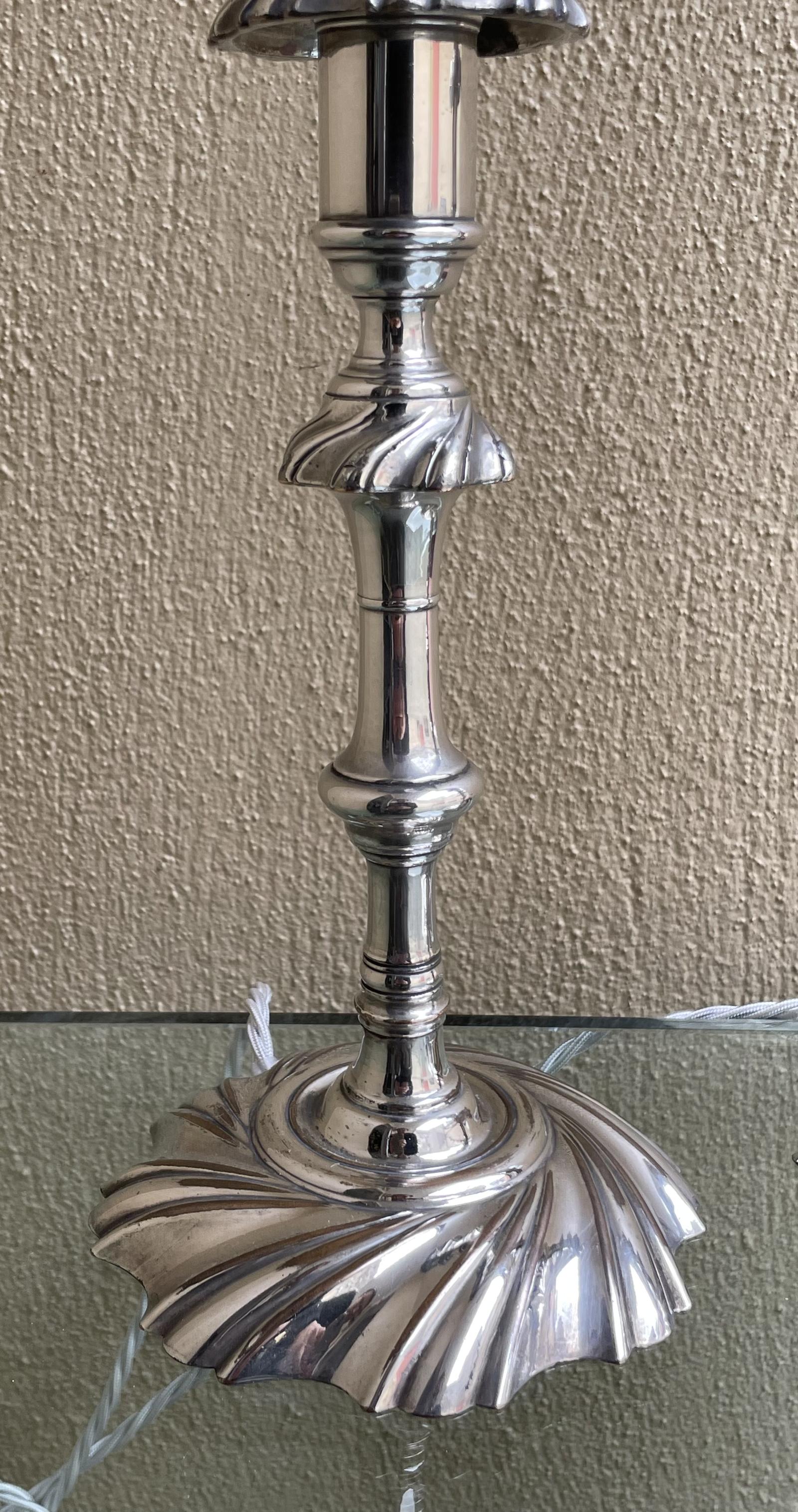 Pair of Victorian Silver Plated Candlestick Lamps (1 of 7) Pair of Victorian Silver Plated Candlestick Lamps (1 of 7)