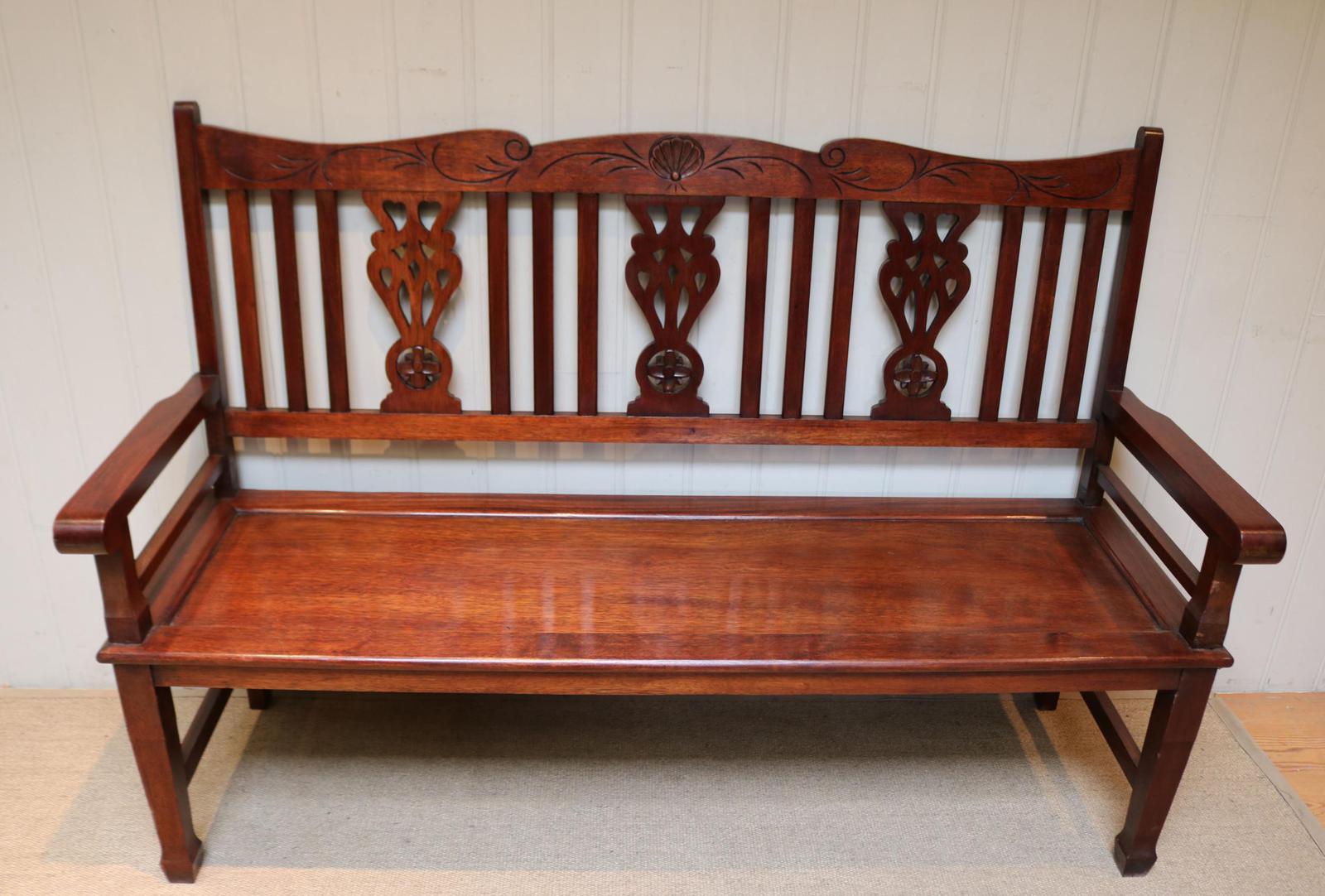 Edwardian Style Mahogany Bench (1 of 11) Edwardian Style Mahogany Bench (1 of 11)