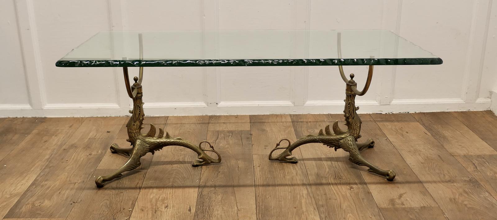 Superb Mid Century Brass & Glass Coffee Table (1 of 12)