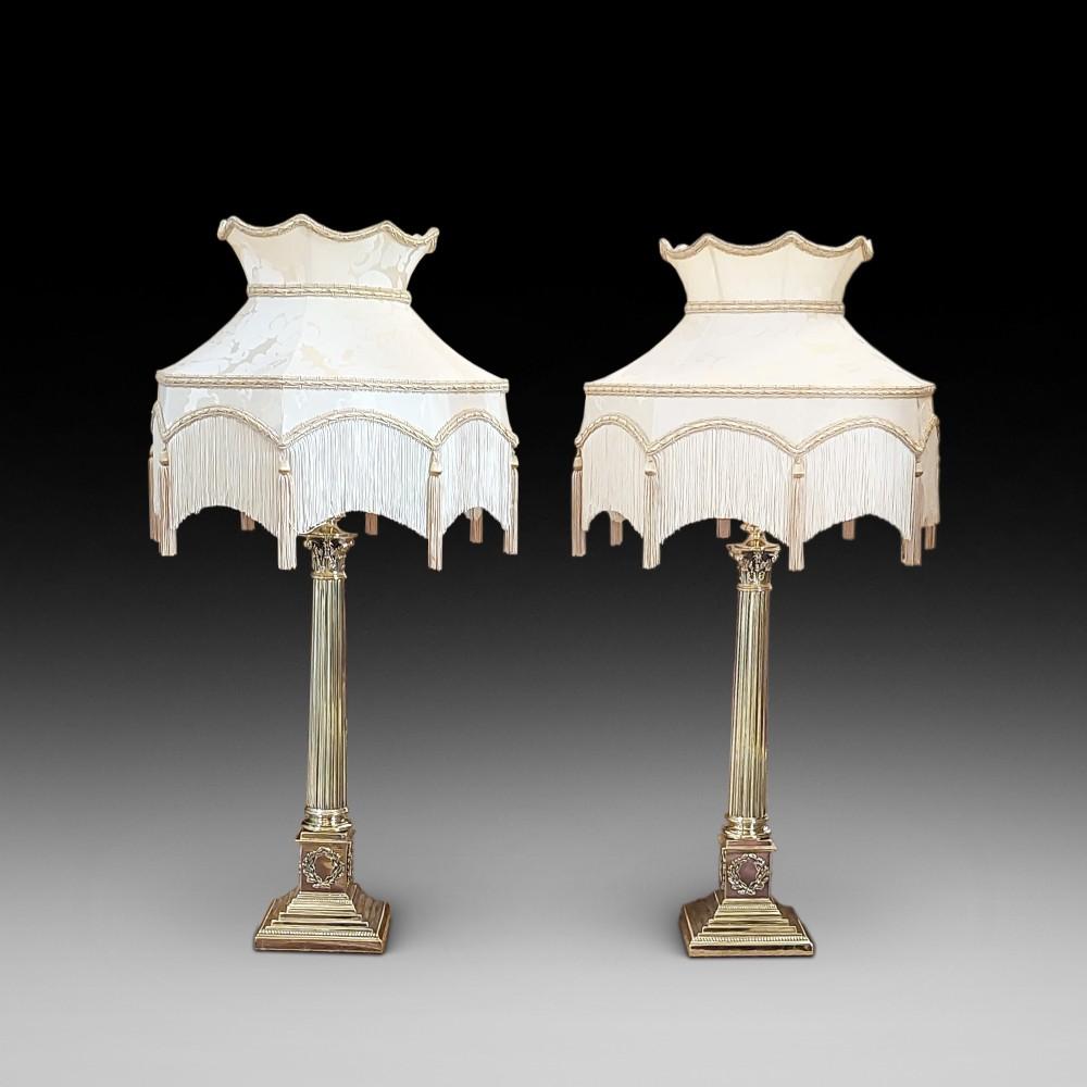 Pair of Early 20th Century Neoclassical Brass Table Lamp (1 of 5) Pair of Early 20th Century Neoclassical Brass Table Lamp (1 of 5)