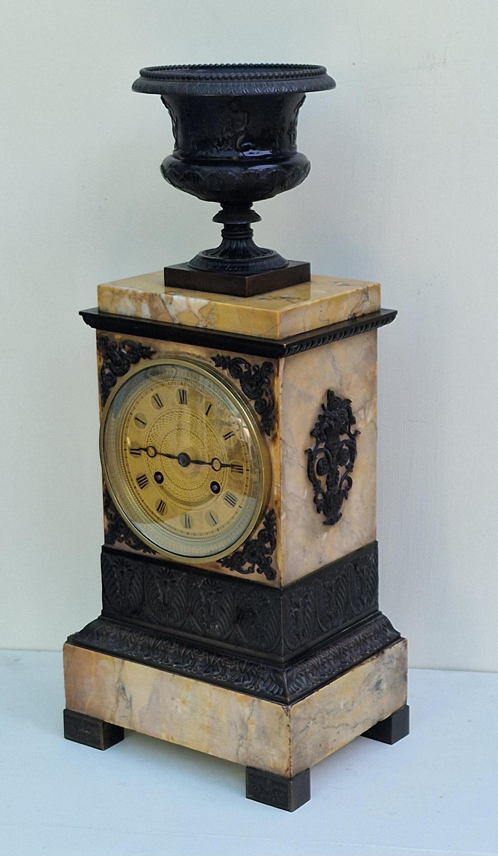 Sienna Marble Mantel Clock (1 of 8) Sienna Marble Mantel Clock (1 of 8)