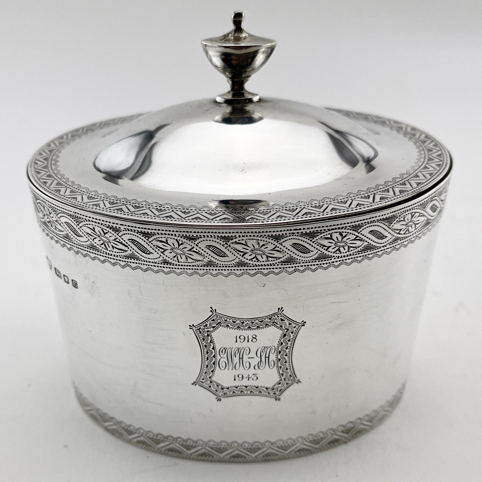 Elegant Georgian Style Sterling Silver Tea Caddy (1 of 7) Elegant Georgian Style Sterling Silver Tea Caddy (1 of 7)