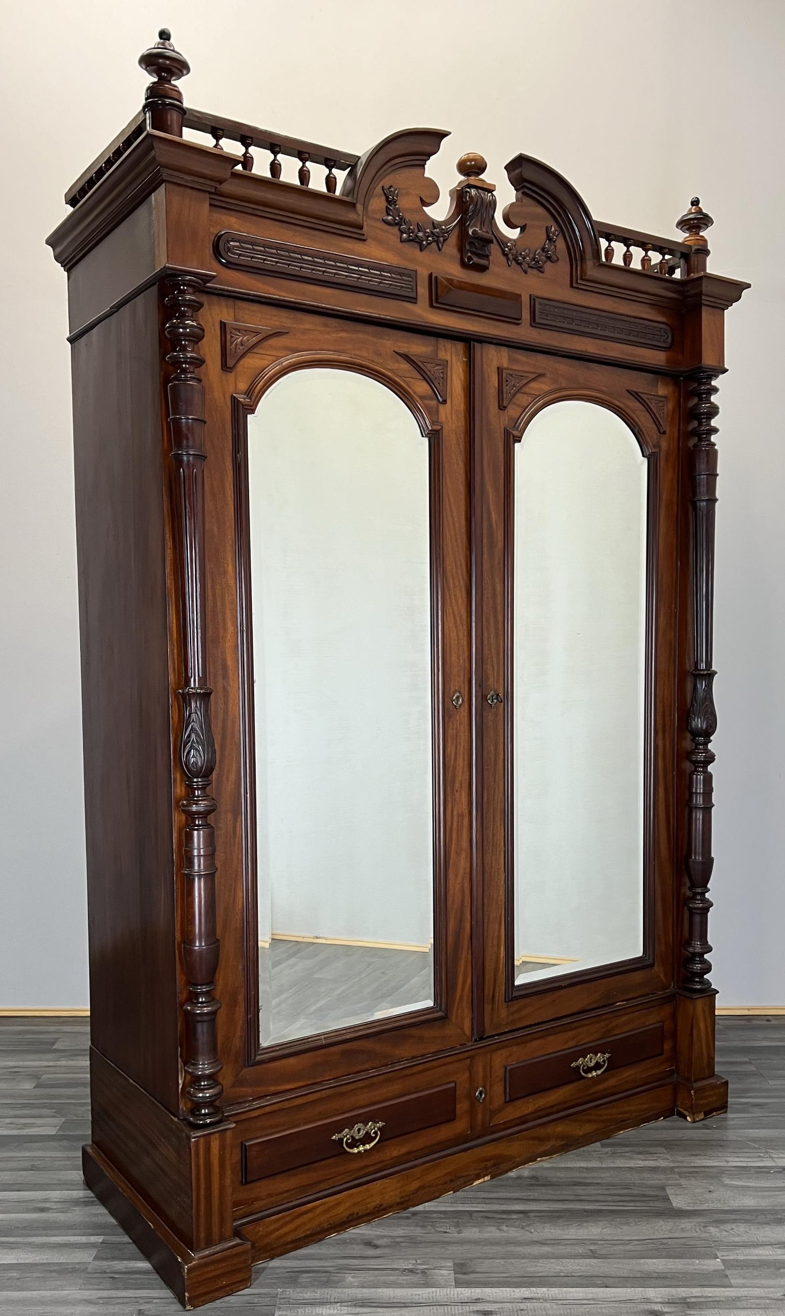 Impressive Antique French Armoire Wardrobe with Mirrors (1 of 15) Impressive Antique French Armoire Wardrobe with Mirrors (1 of 15)