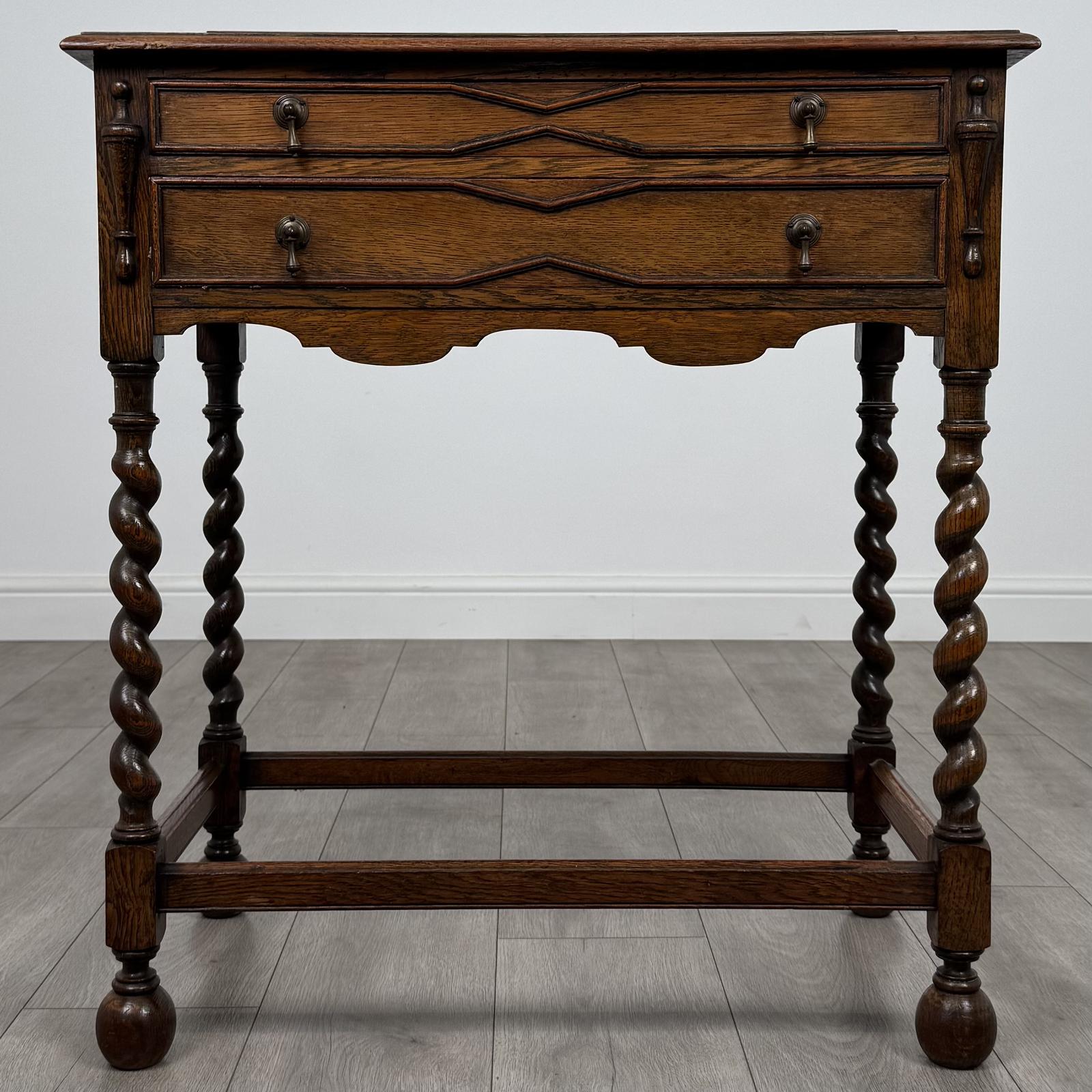 Antique 20th Century Fine Quality Jacobean Side Table In Oak (1 of 11)