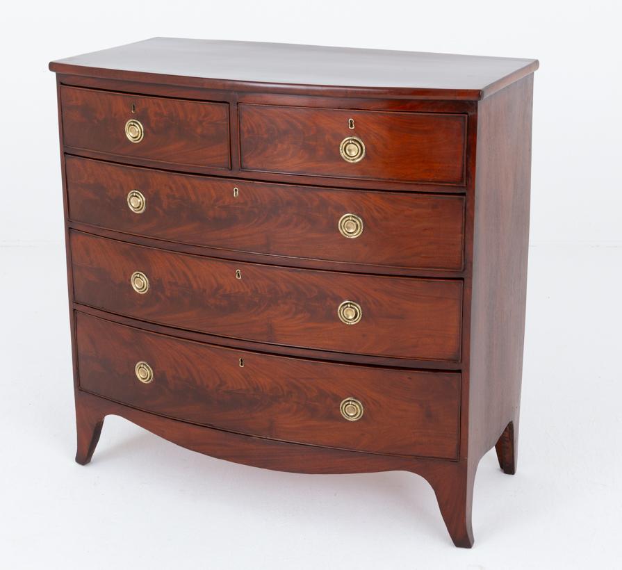 Regency Mahogany Bow Chest of Drawers (1 of 7)