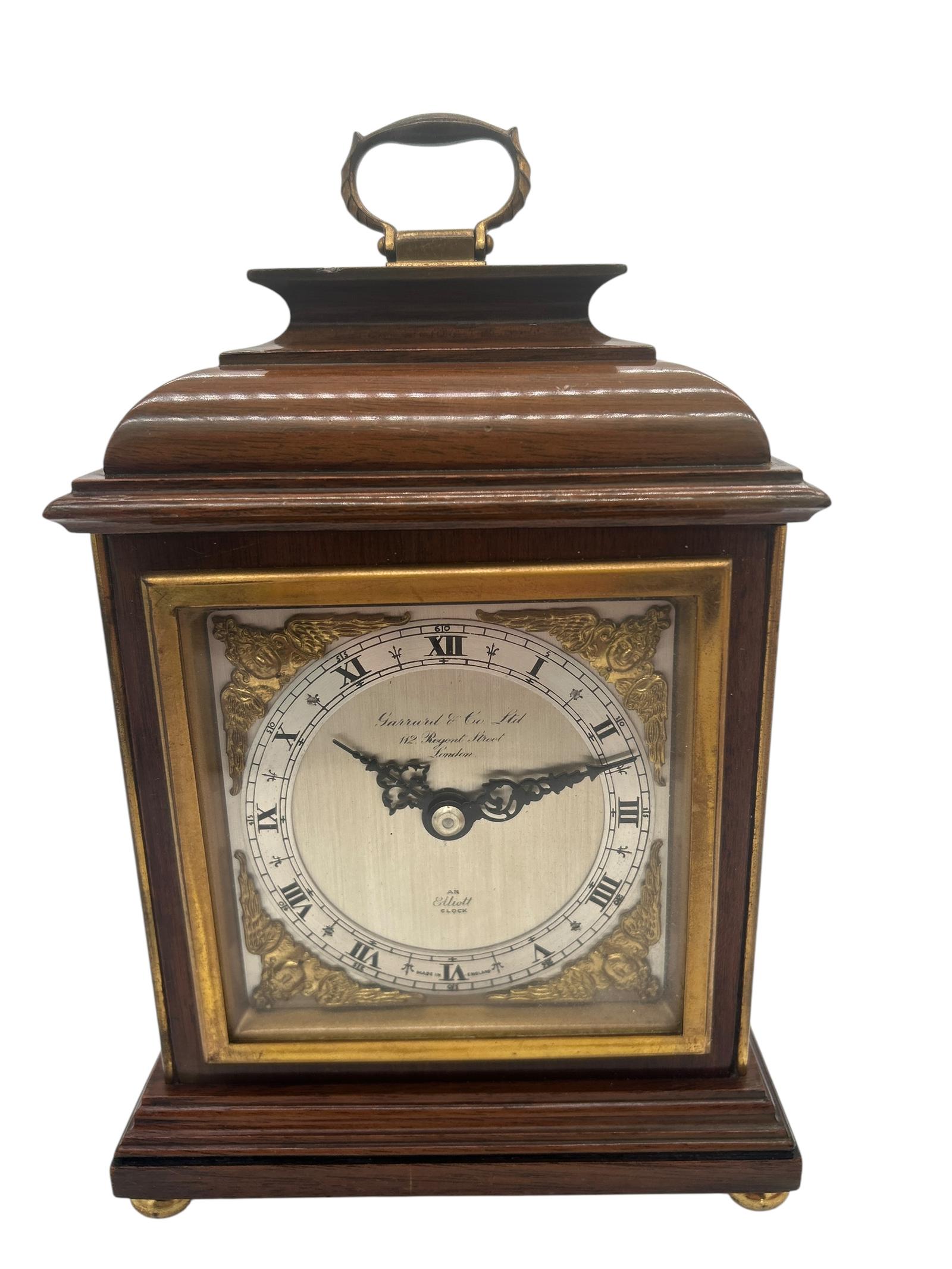 Lovely Elliot Walnut Case Mantel Clock – 8 Day Garrard Movement Clock (1 of 12)