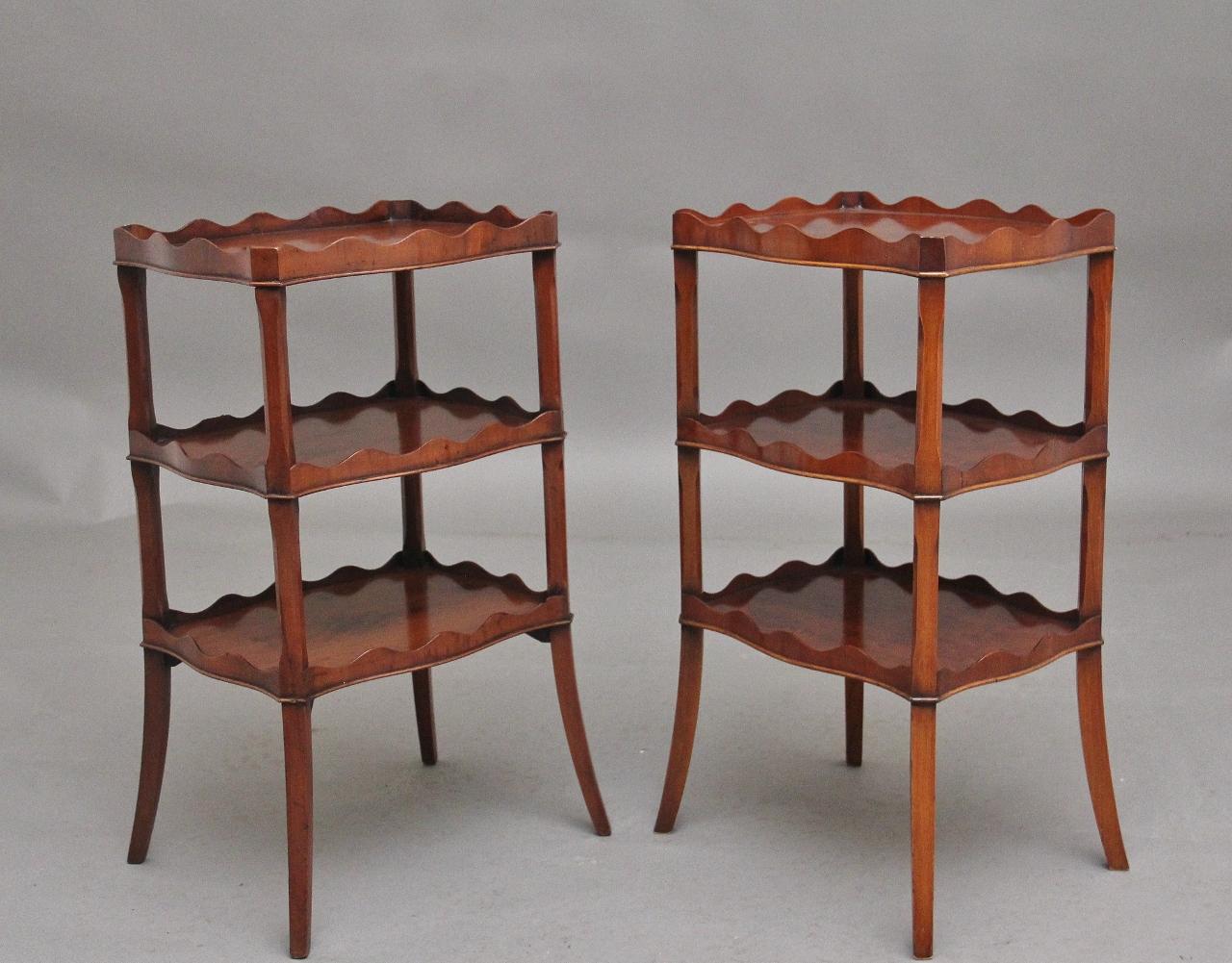 Near Pair of Yew Wood Occasional Tables (1 of 10) Near Pair of Yew Wood Occasional Tables (1 of 10)