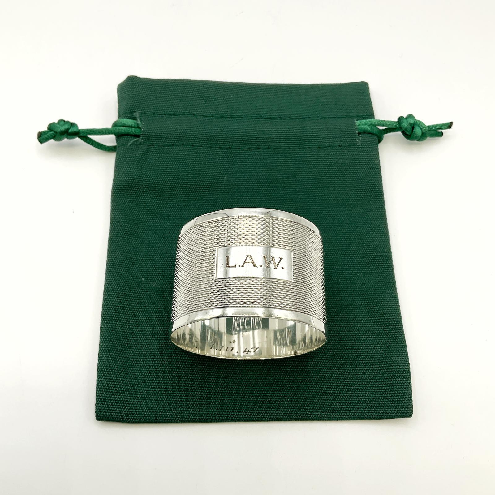 Vintage 1946 Sterling Silver Napkin Ring (1 of 12)