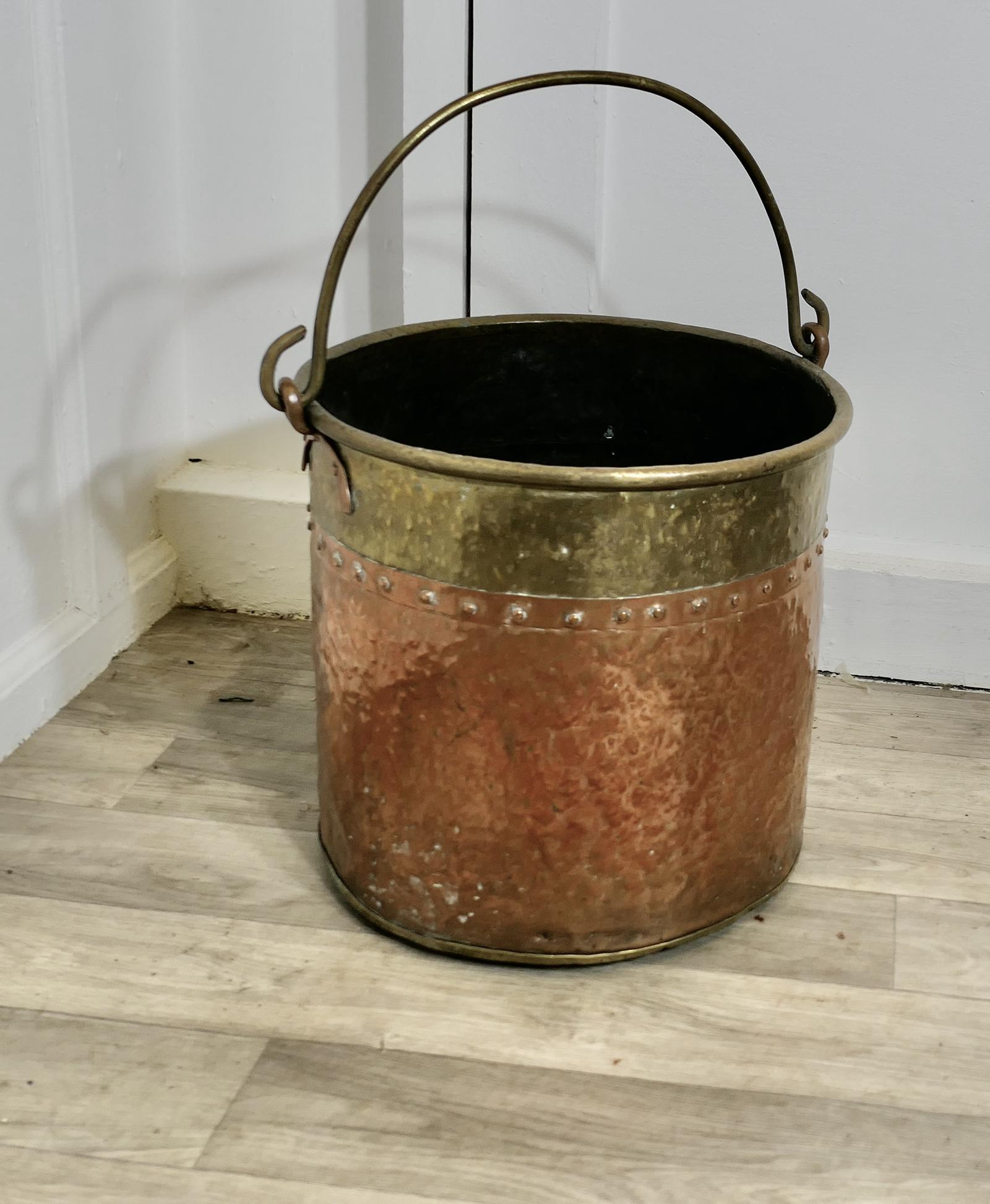 Riveted Copper and Brass Coal Bucket (1 of 6) Riveted Copper and Brass Coal Bucket (1 of 6)